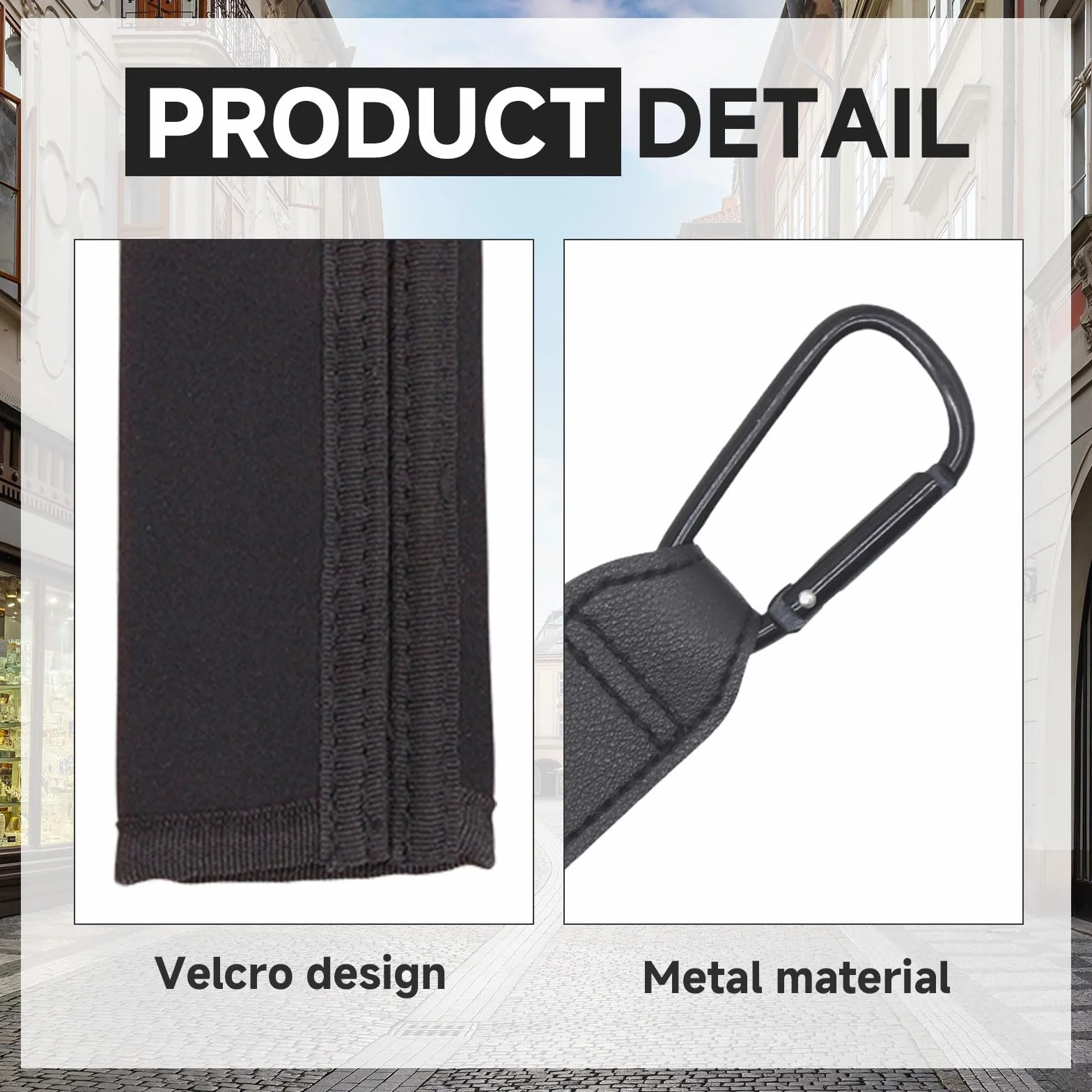 1 paia copri maniglia passeggino copri maniglie per passeggino copri braccioli universali con rivestimento in pelle artificiale nera per accessori per passeggini fantastici,1 gancio