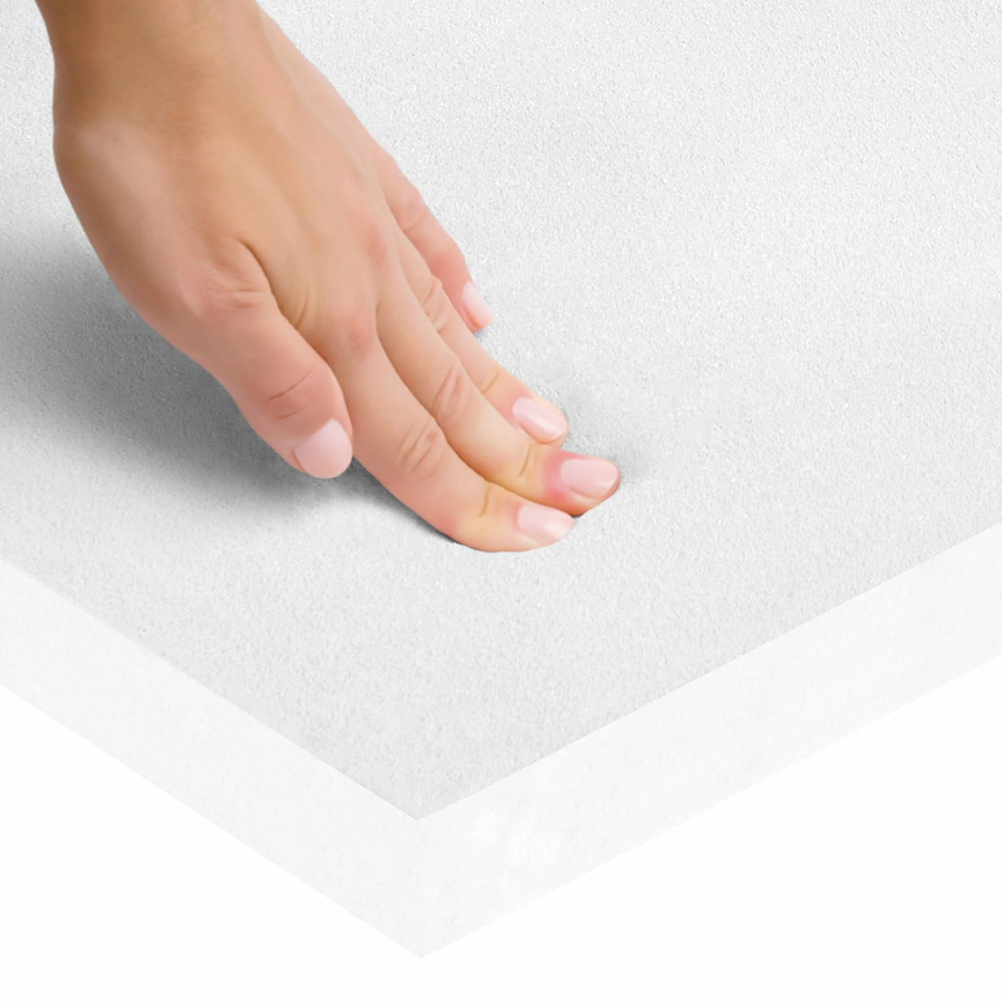 roba Materassino per Bambini e Neonati per Box Quadrato 100 x 100 cm, Fodera Trapuntata, Rimovibile e Lavabile, con Zip, Imbottito, Bianco
