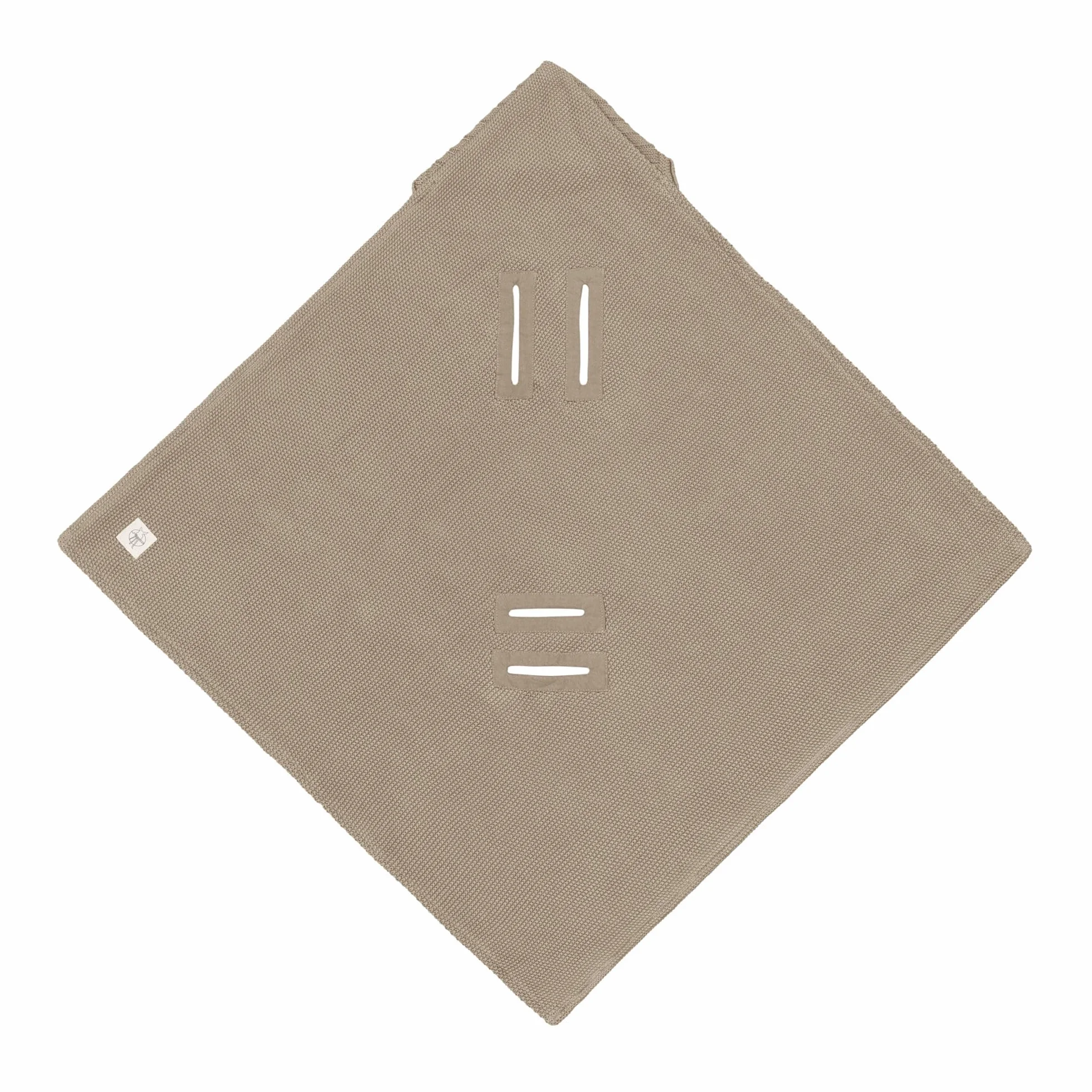 LÄSSIG Coperta a maglia per seggiolino auto 100% cotone organico GOTS taupe