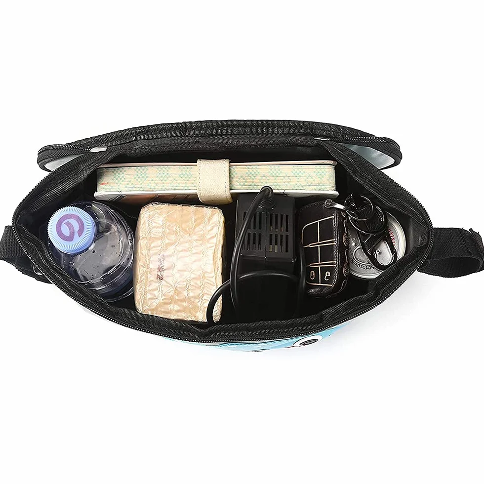 Borsa per Passeggino, Organizer Universale per Passeggino, Borsa Portaoggetti Passeggino Universale, Può Essere Utilizzato per Riporre Pannolini e Giocattoli, Adatto a Tutti i Passeggini