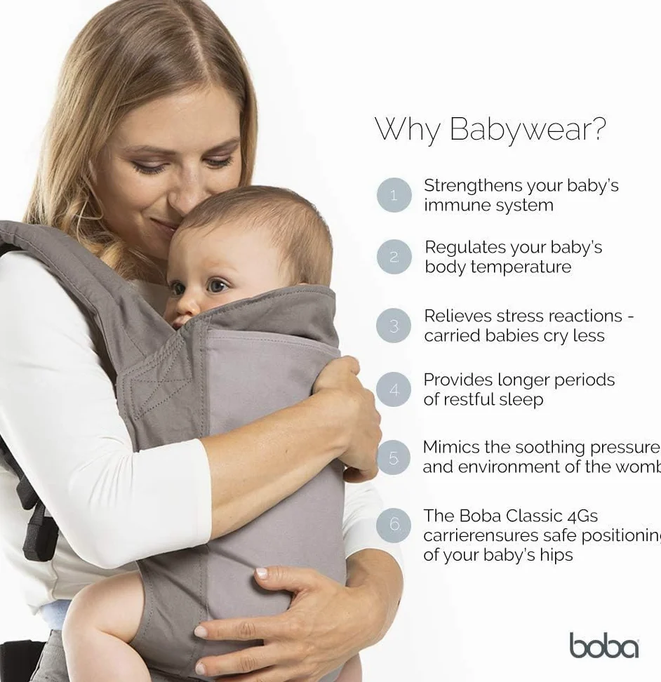 Boba Classic Marsupio Neonato Ergonomico, 3-20 kg, Mappa di Max | Design Morbido Strutturato con Fibbie Rapide, Porta Frontale o a Zaino Ergonomico, comfort a Mani Libere tutto il giorno.