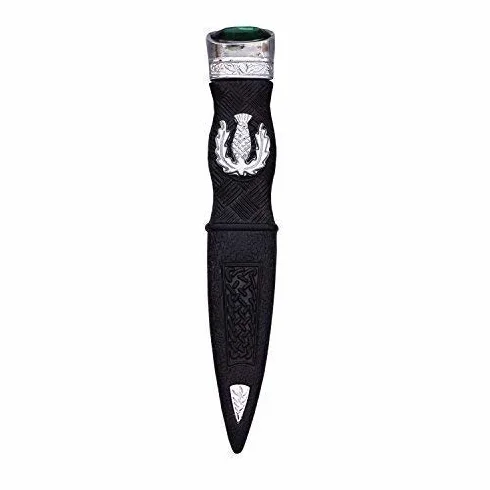 CARDO GONNELLINO DA BALIA SGIAN DUBH ARGENTO DUMMY PELTRO MONTATURA CON DIVERSE PIETRE