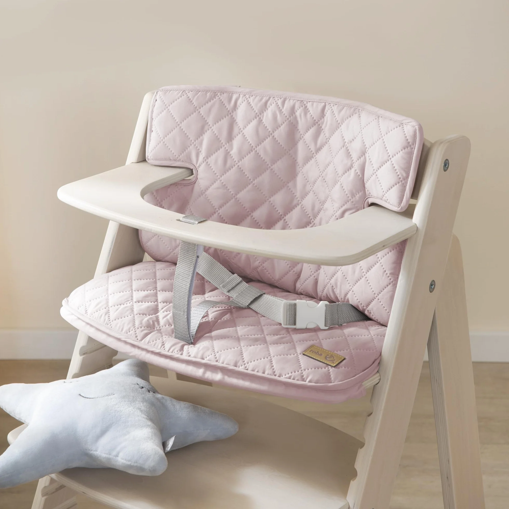 roba Cuscino Riduttore roba Style per Seggiolone, 2 Pezzi, per Modelli Sit Up, Impermeabile, Antimacchia, Universale, Imbottito, con Fodera, Rosa