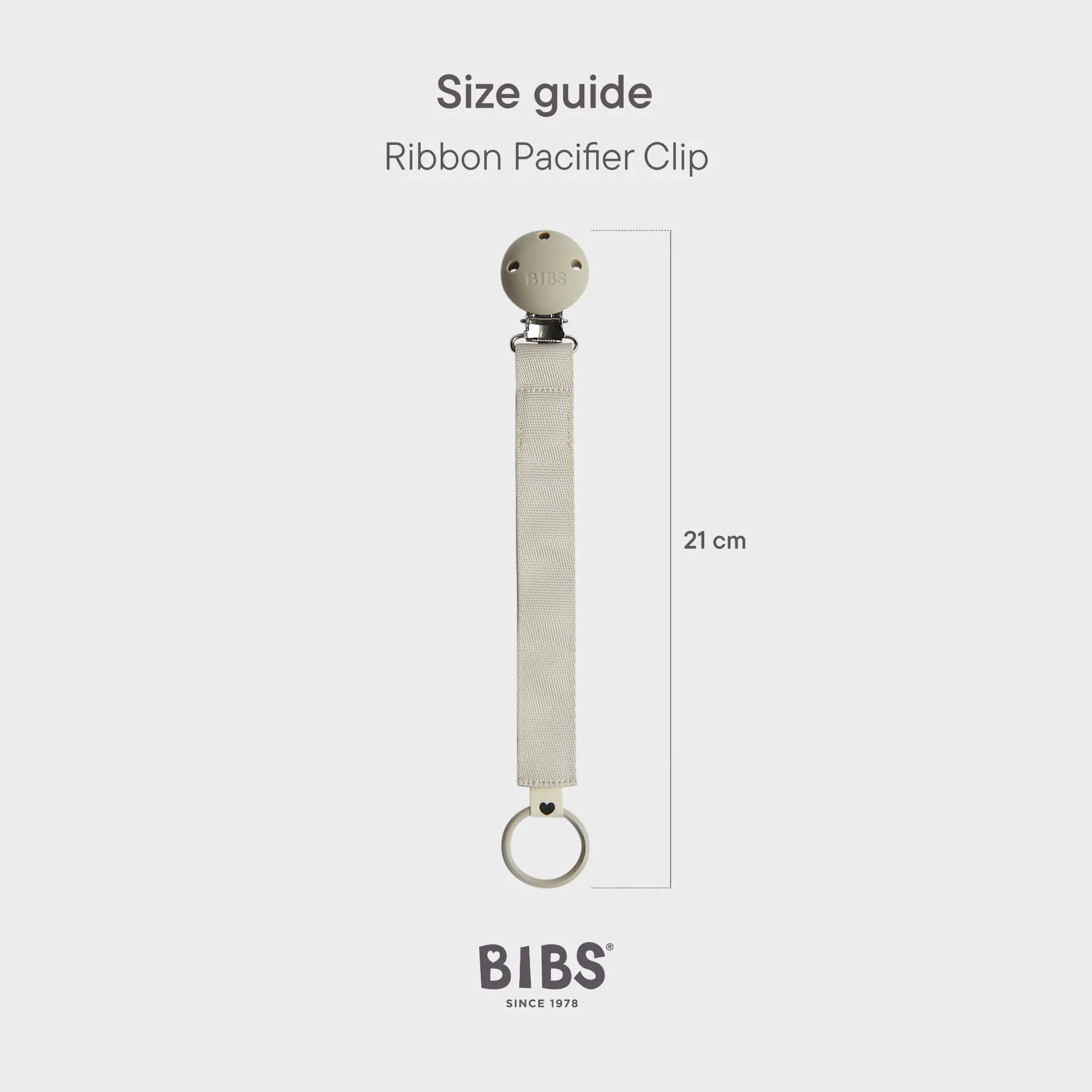 Nastro per clip per ciuccio BIBS - Fissa il ciuccio del tuo bambino con un resistente nastro di poliestere e una clip di metallo senza nichel - Compatibile con tutti i ciucci BIBS