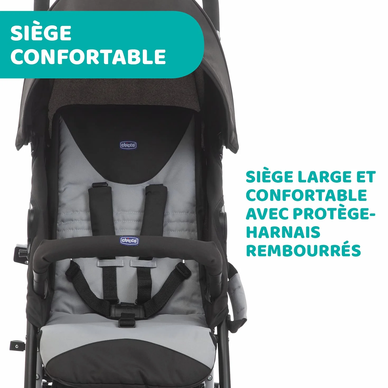 Chicco Echo Passeggino con Manicotto, Grigio