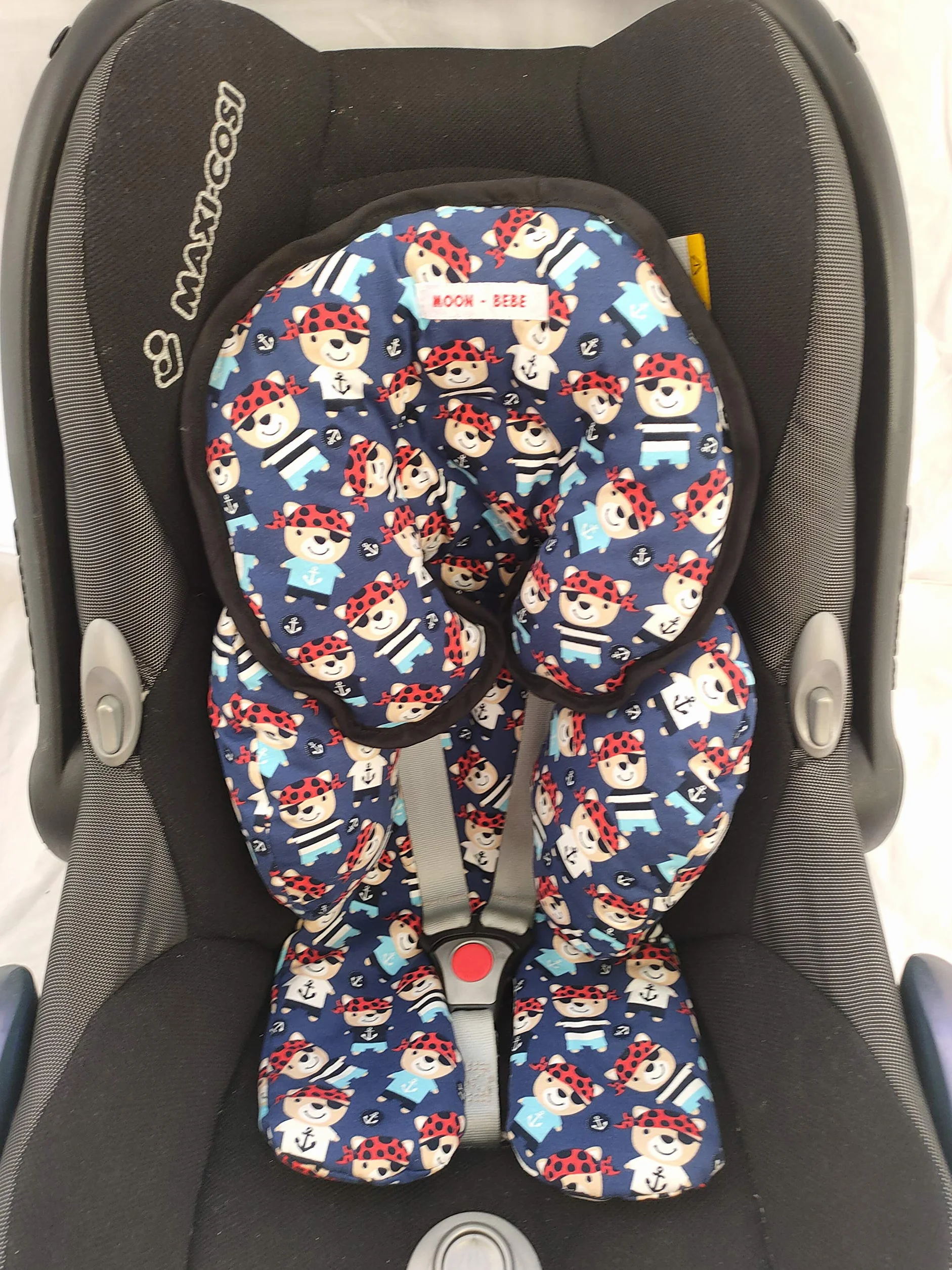 moon-bebe MaxiCosi, riduttore anallergico universale, PEBBLE Seggiolino auto e passeggino (Blu)