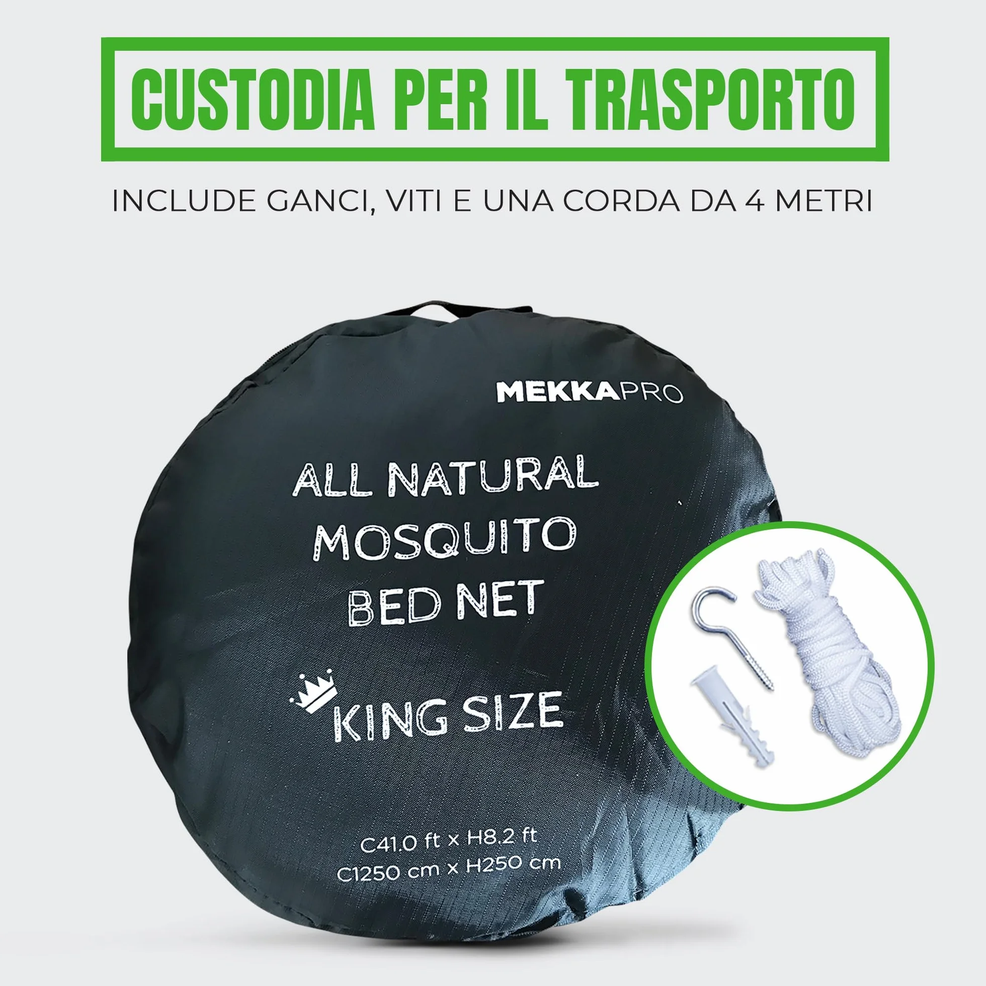 MEKKAPRO Zanzariera Letto Matrimoniale XL, Zanzariera da Letto Matrimoniale a Baldacchino, Culle o Amache, Zanzariera per Letto Matrimoniale con 2 Aperture, Contro Mosche, Vespe e Altri Insetti