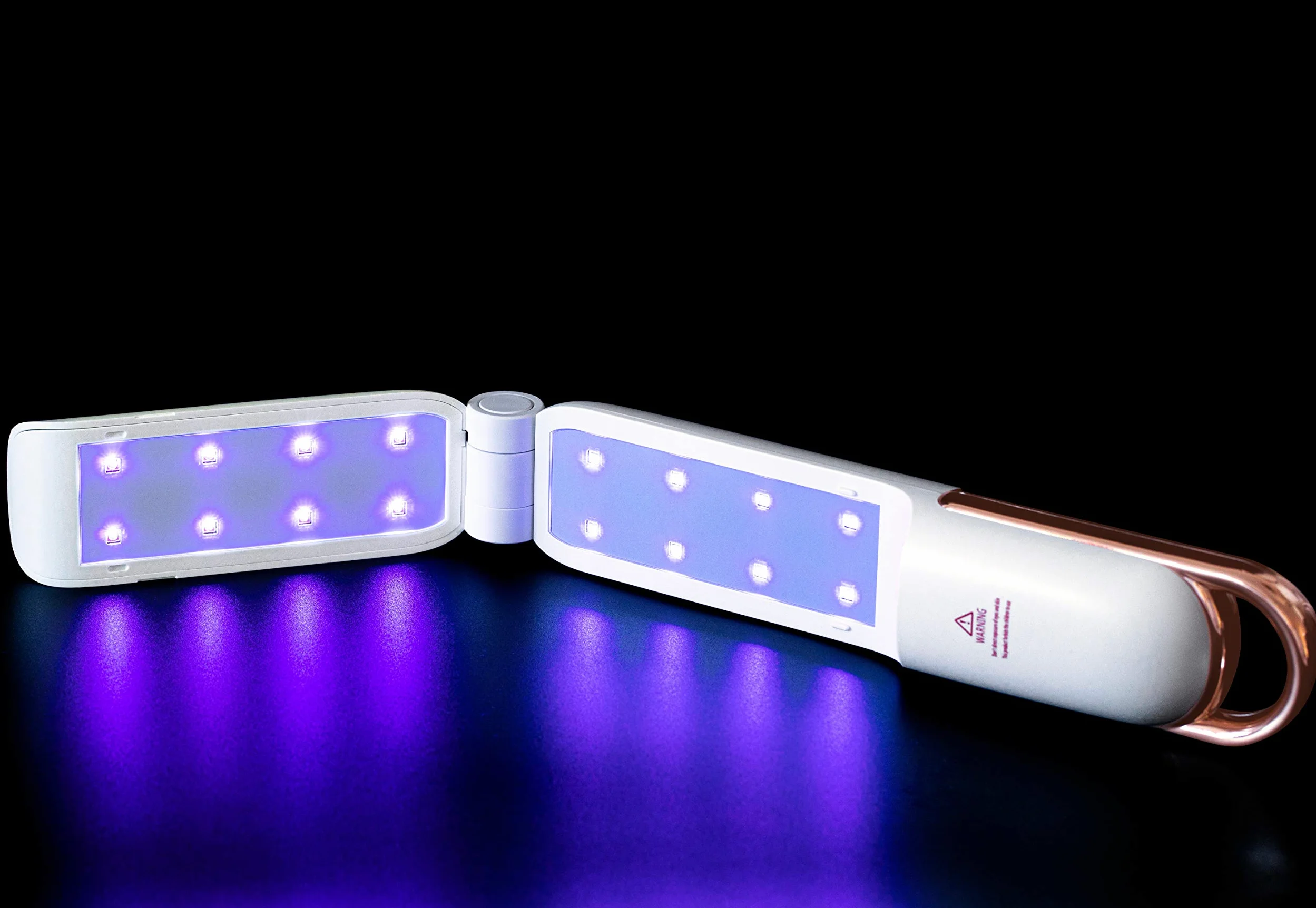 Sterilizzatore UV portatile, Potente impulso a 16 LED, Design elegante, ricaricabile, pieghevole, Sterilizzatore UVC facile da trasportare con dispositivo di spegnimento automatico.