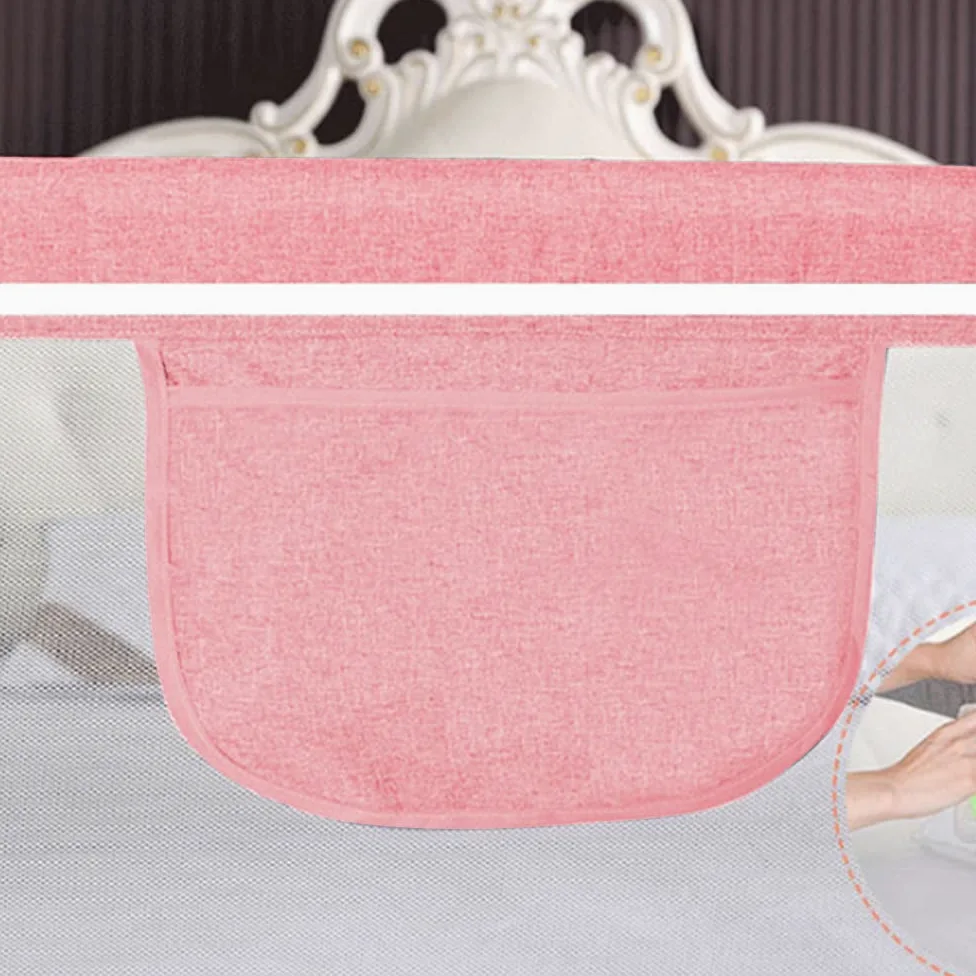 Sponda da Letto 150/180/200 cm (4,9 FT/5,9 FT/6,6 FT), Sponda Letto per Bambini Barriera di Sicurezza Universale Anticaduta con 1 Tasca Barriera Letto da Viaggio (180 cm/5,9 FT, Rosa)