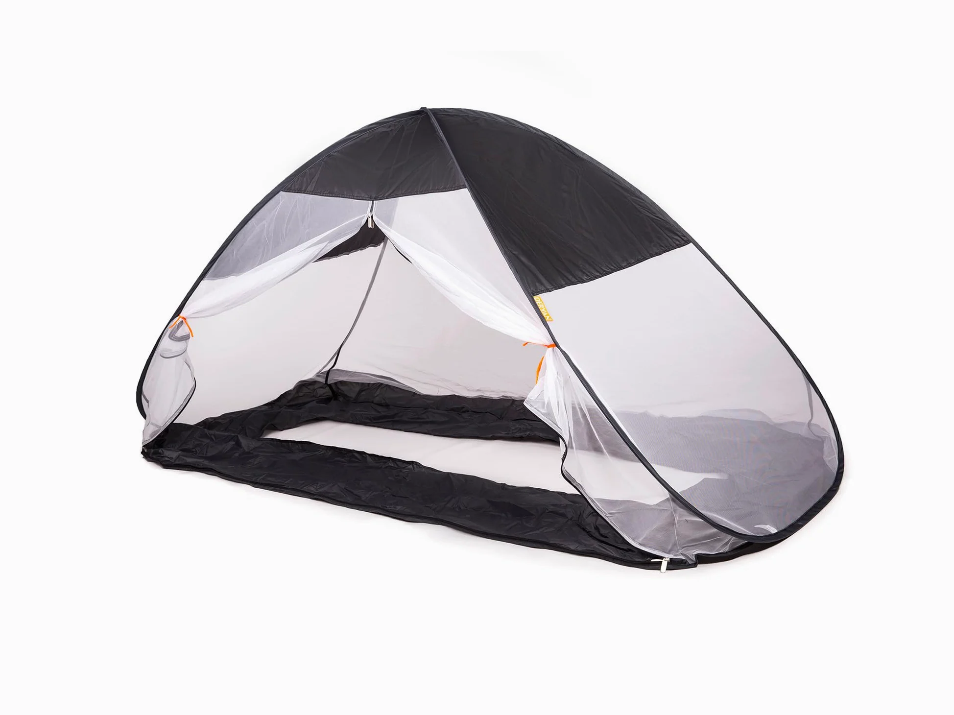 Deryan Tenda da letto pop-up – matrimoniale – zanzariera pop up – zanzariera letto – pieghevole e leight – 200 x 90 x 110 cm – zanzariera letto e zanzariera da viaggio con borsa – Grigio