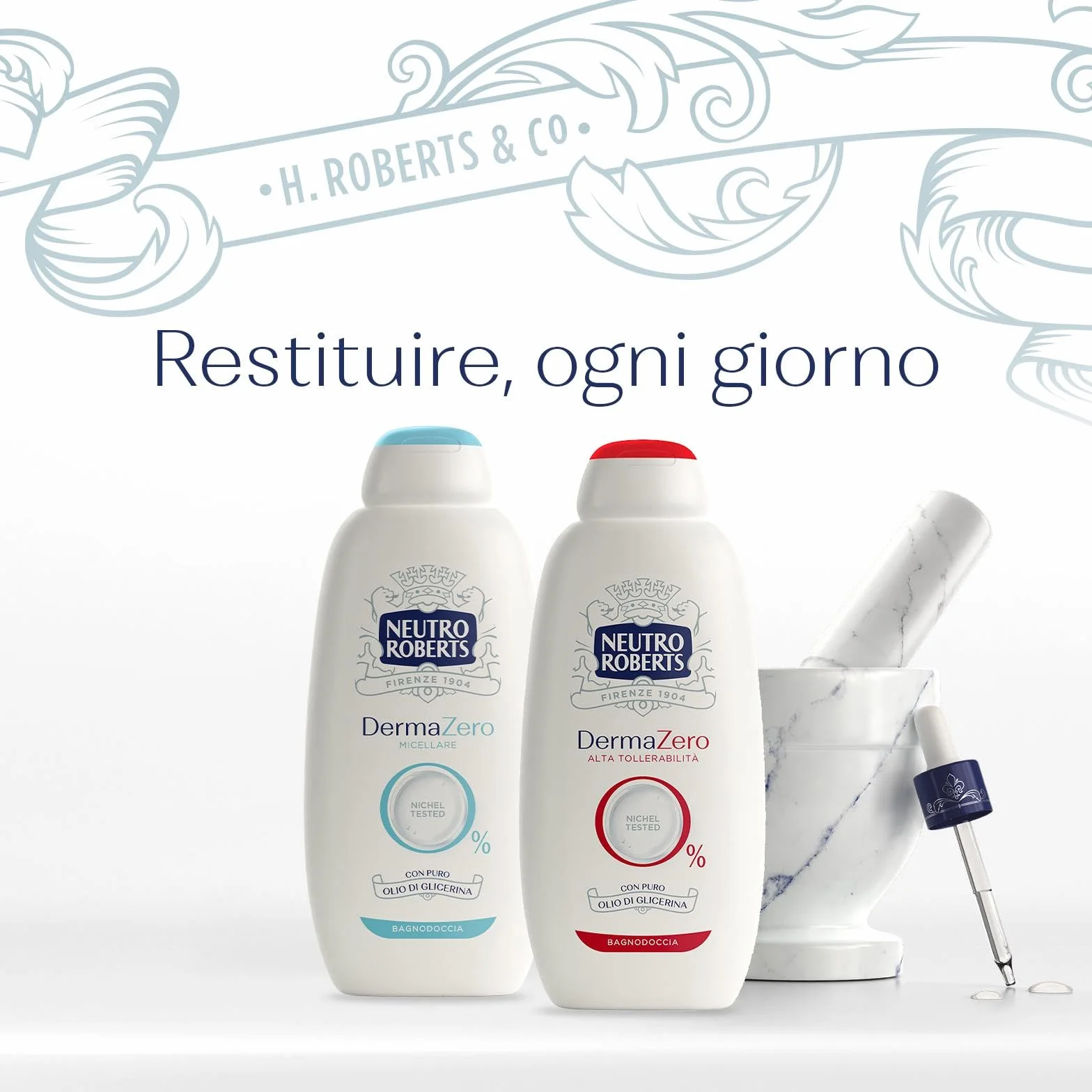 Neutro Roberts Bagnoschiuma Corpo Dermazero Ipoallergenico, Ottimo per Pelli Delicate e Sensibili, Privo di Sapone e Coloranti, Adatto a Uso Quotidiano e per l'Igiene dei Bambini, 4 Flaconi da 600 ml