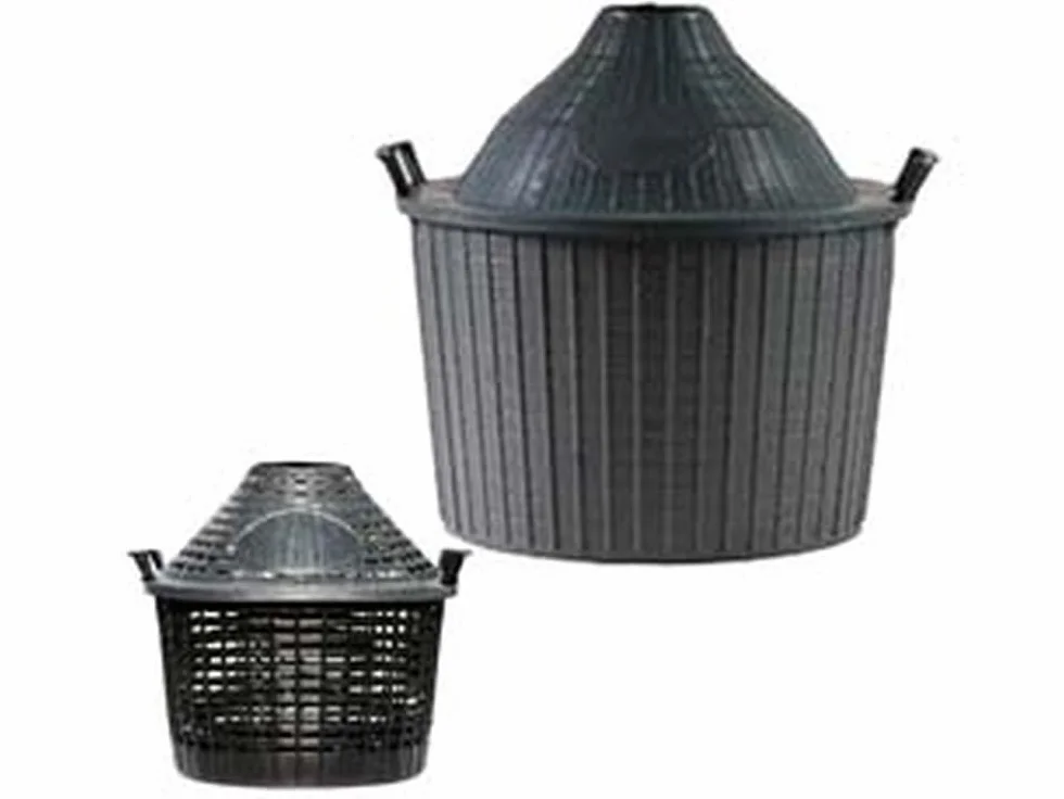 1PEZZO CESTI A CUPOLA IN PLASTICA PER DAMIGIANE - lt.5