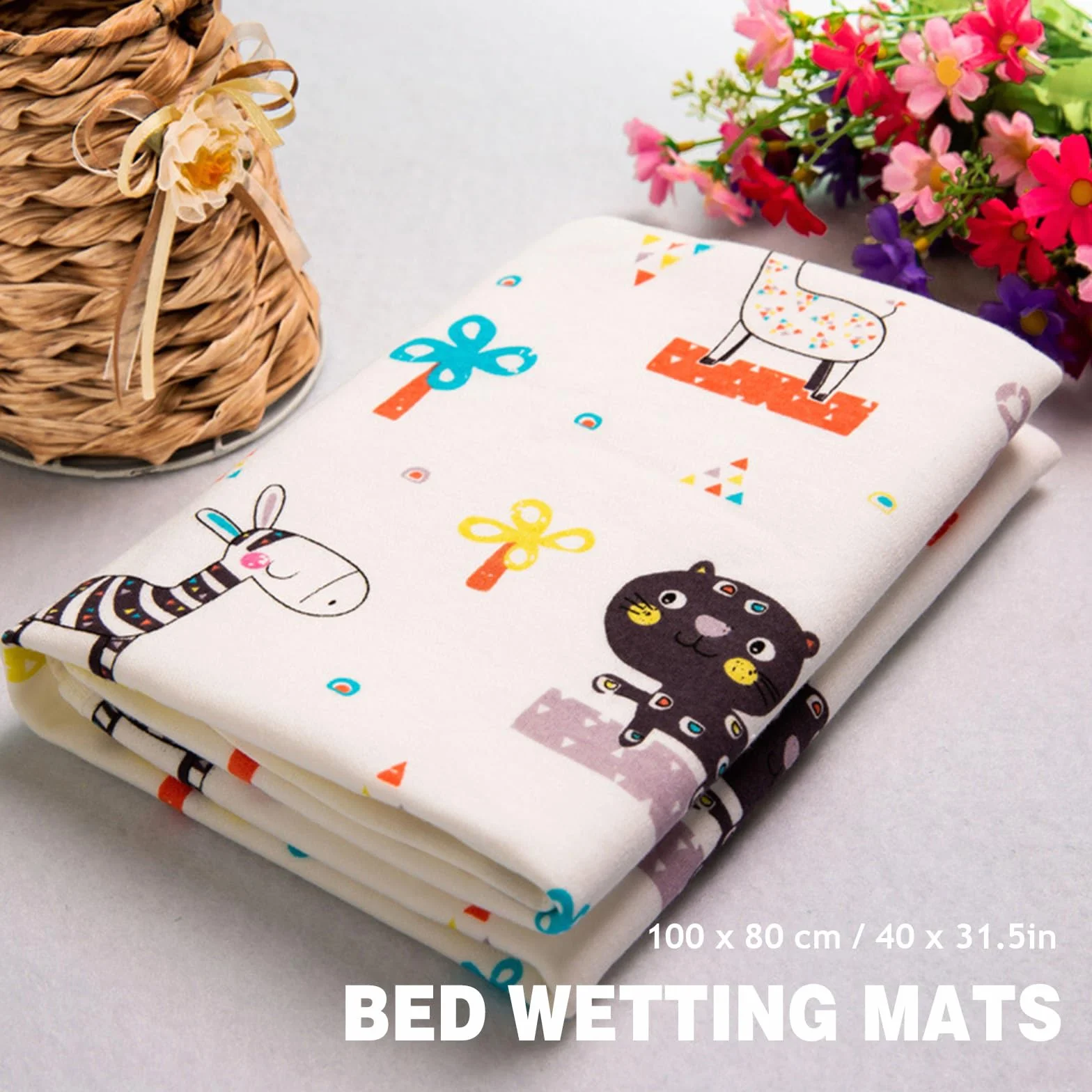 Coprimaterasso singolo impermeabile per addestramento al vasino, coprimaterasso per lettino per bambini, 100% impermeabile, per bagnare il letto, 100 cm x 80 cm