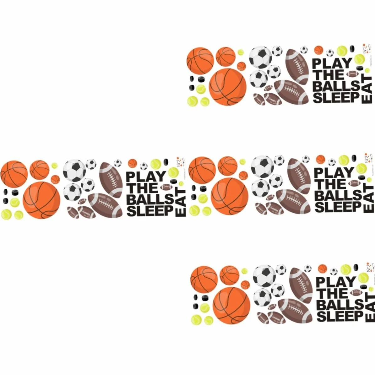 Toyvian 4pezzi Adesivi Murali Decorativi Per Ragazzo Ragazza Stickers Rimovibili Con Motivi Sportivi Di Calcio e Basket Per Camerette e Stanze Dei Giochi