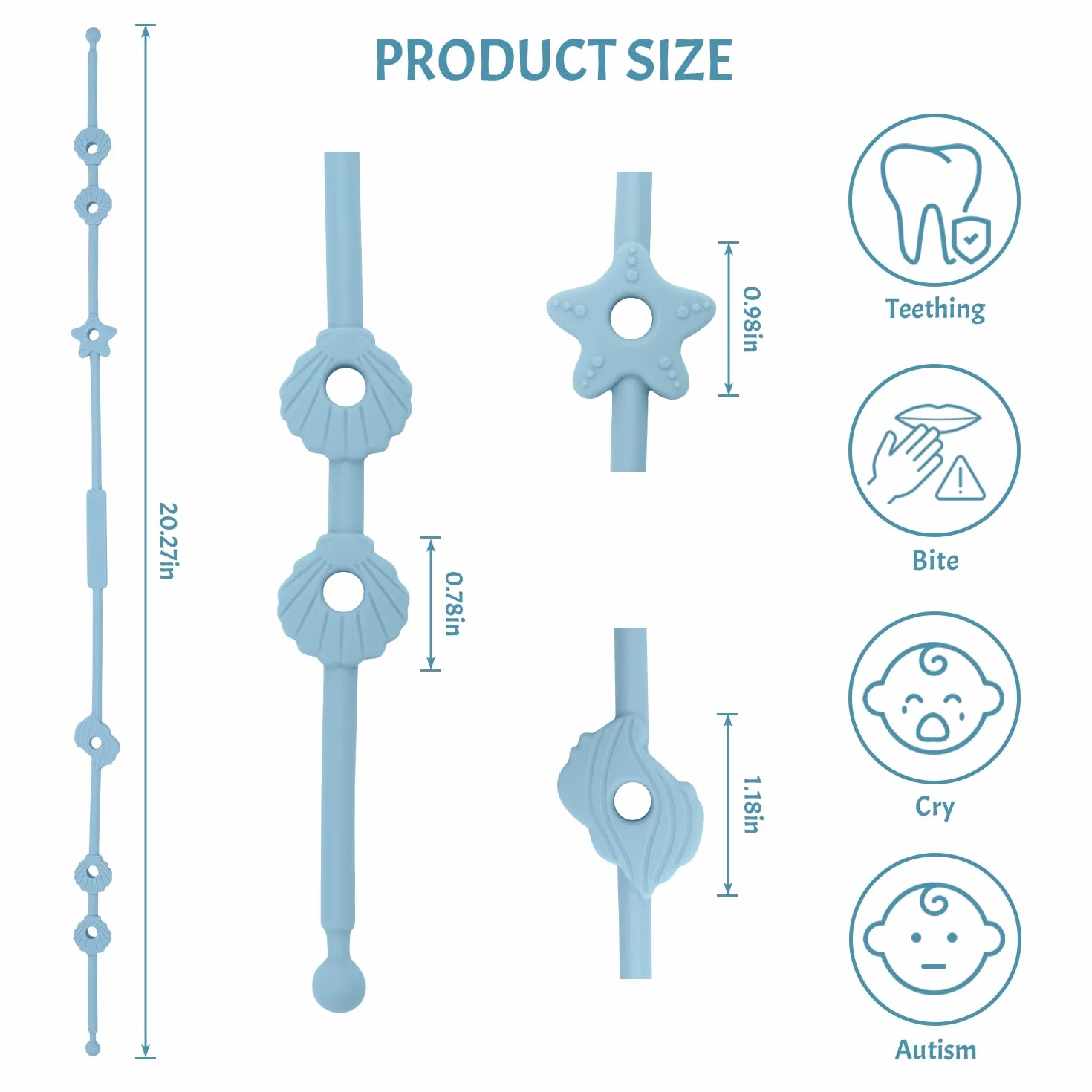 CLDY Giocattolo per Bambini Catenina per Ciuccio in Silicone, Catenaccia per Bicchiere, Cinghie di Sicurezza per Giocattoli, BPA-Free, Fascette di Supporto per Bicchieri per Passeggino, Seggiolone