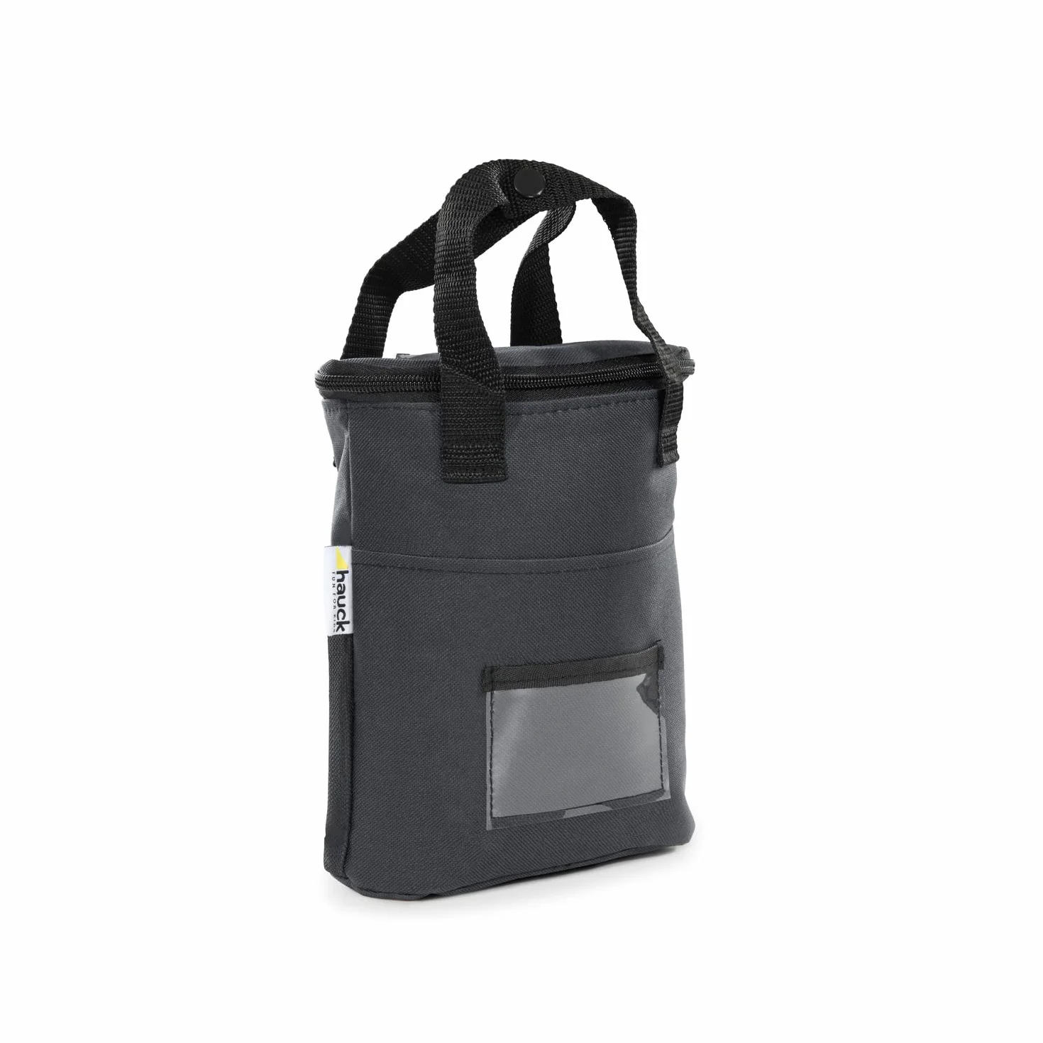 hauck Refresh Me 2, Nero - Borsa Termica Biberon e Bottiglie, Custodia Doppia 10 x 19 x 23 cm, Isolata per Caldo e Freddo, con Tasca Rete e Gancio per Passeggino, Accessorio Neonato da Viaggio