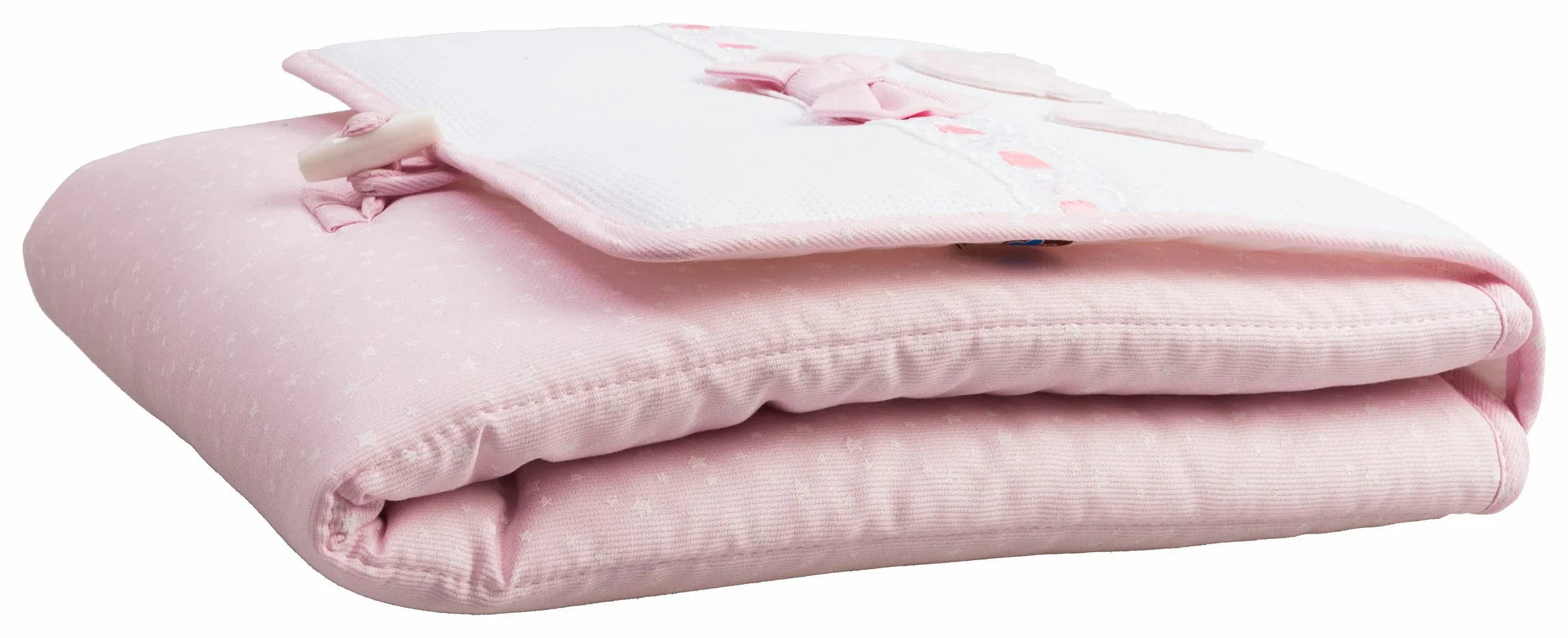 FILET P1519R- Fasciatoio Da Borsa I Morbida E Igenica Spugna I 100% Cotone I Prodotto Realizzato In Italia I Per Neonati/Prima Infanzia - Bianco, Rosa