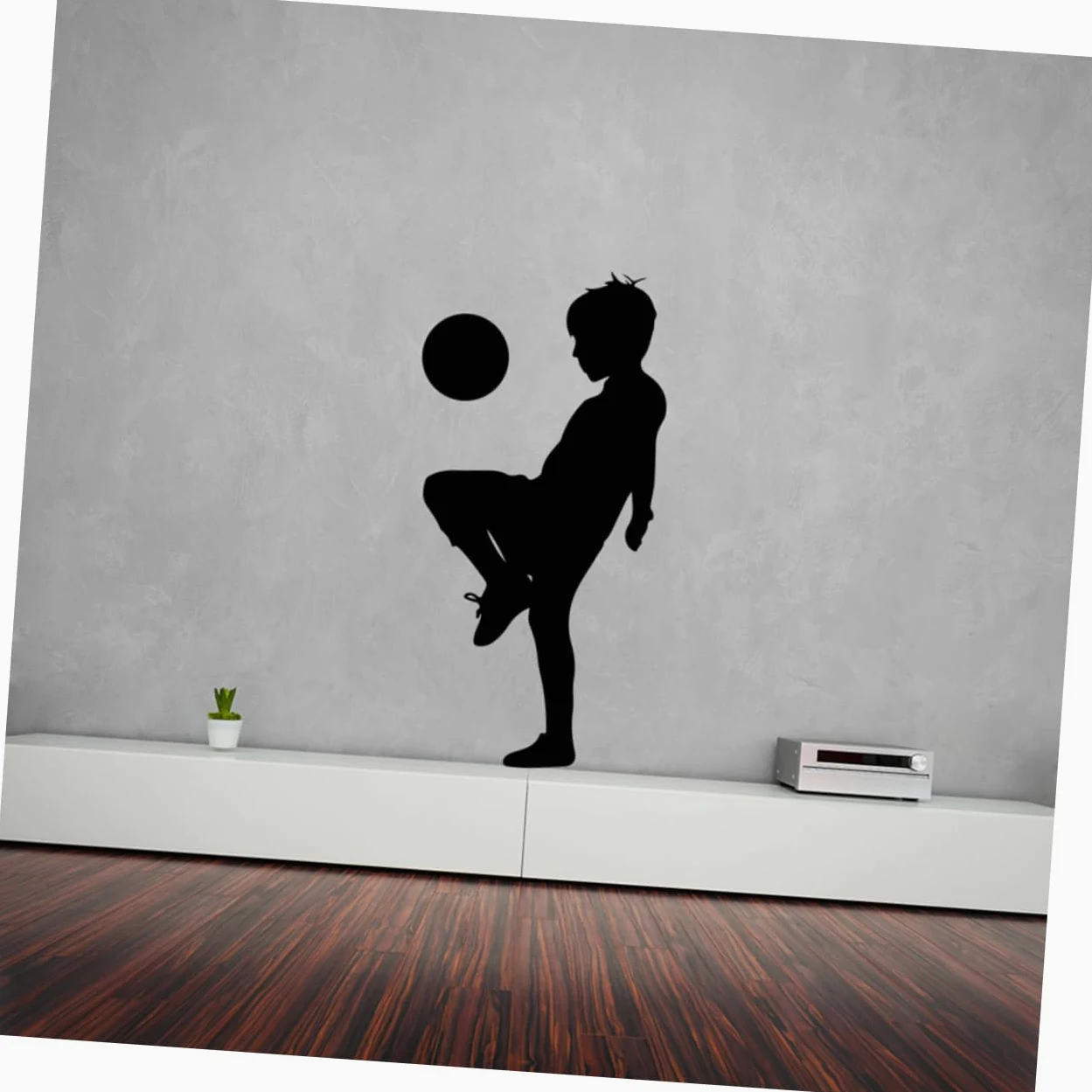 Angoily 3 Pezzi adesivo da parete calcio adesivi di calcio camera giocare calcio per adesivi neri decorazioni sport adesivi decorativi per ragazzi adesivi murali per Nero