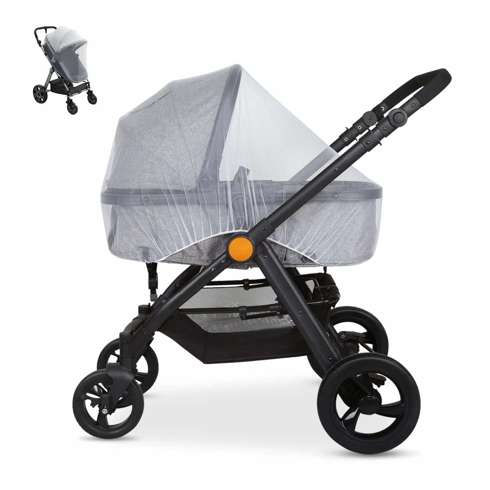 LEMESO Zanzariera Passeggino Universale per Carrozzina, Seggiolino Auto, Letto Ombrello, Protezione Insetti per Neonati, Bambini