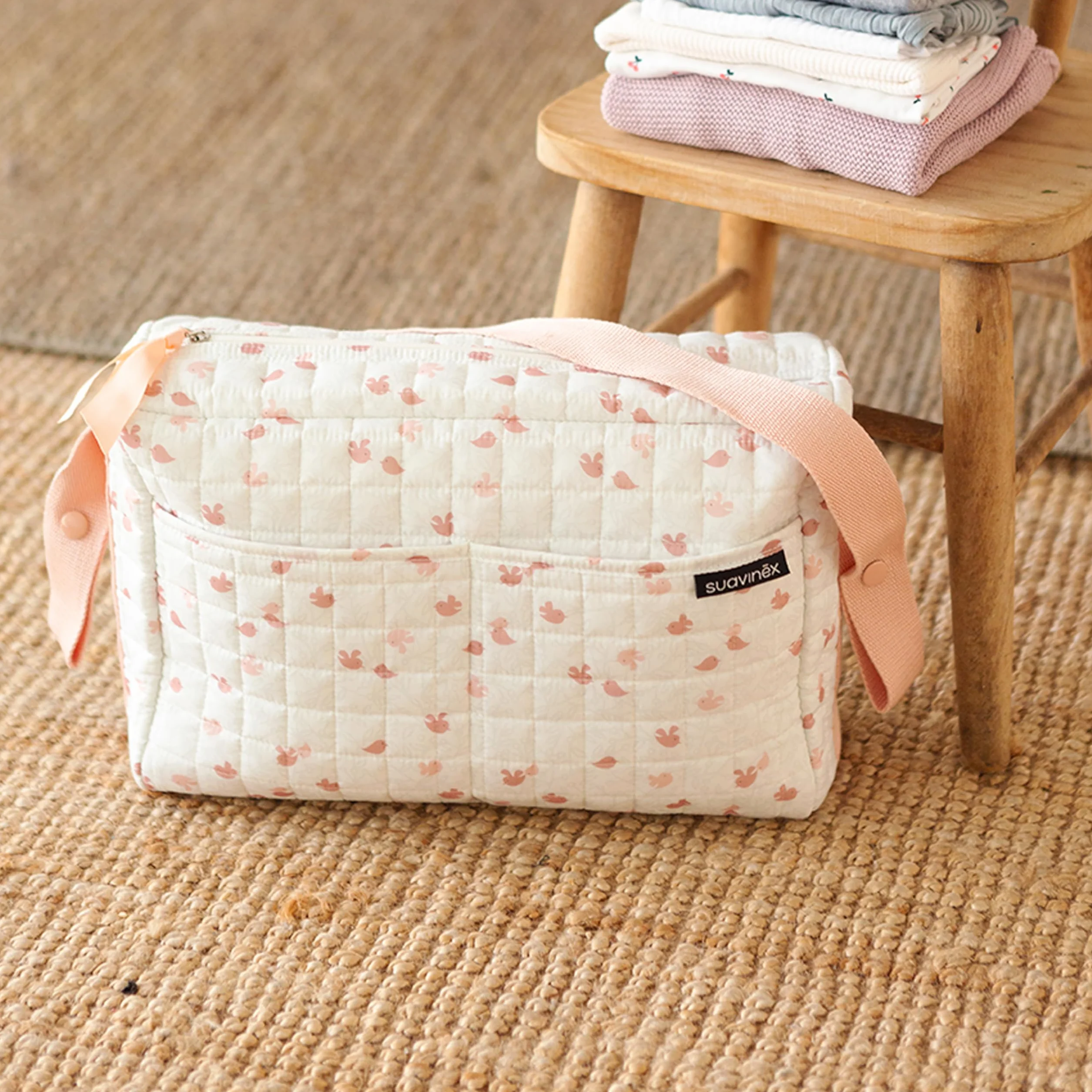 BOLSO COSMÉTICA BEBÉ CORAL LOTE 6 pz