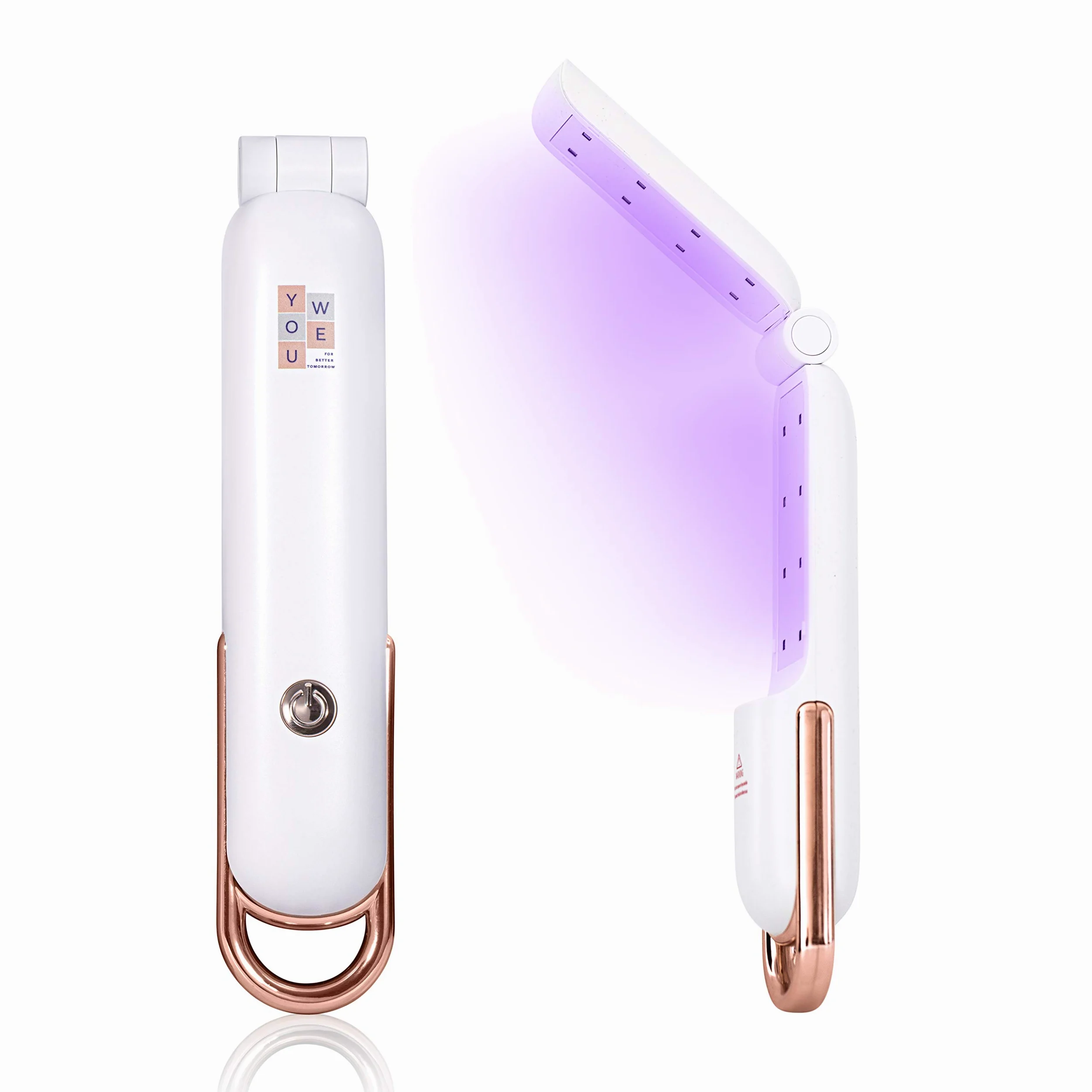 Sterilizzatore UV portatile, Potente impulso a 16 LED, Design elegante, ricaricabile, pieghevole, Sterilizzatore UVC facile da trasportare con dispositivo di spegnimento automatico.