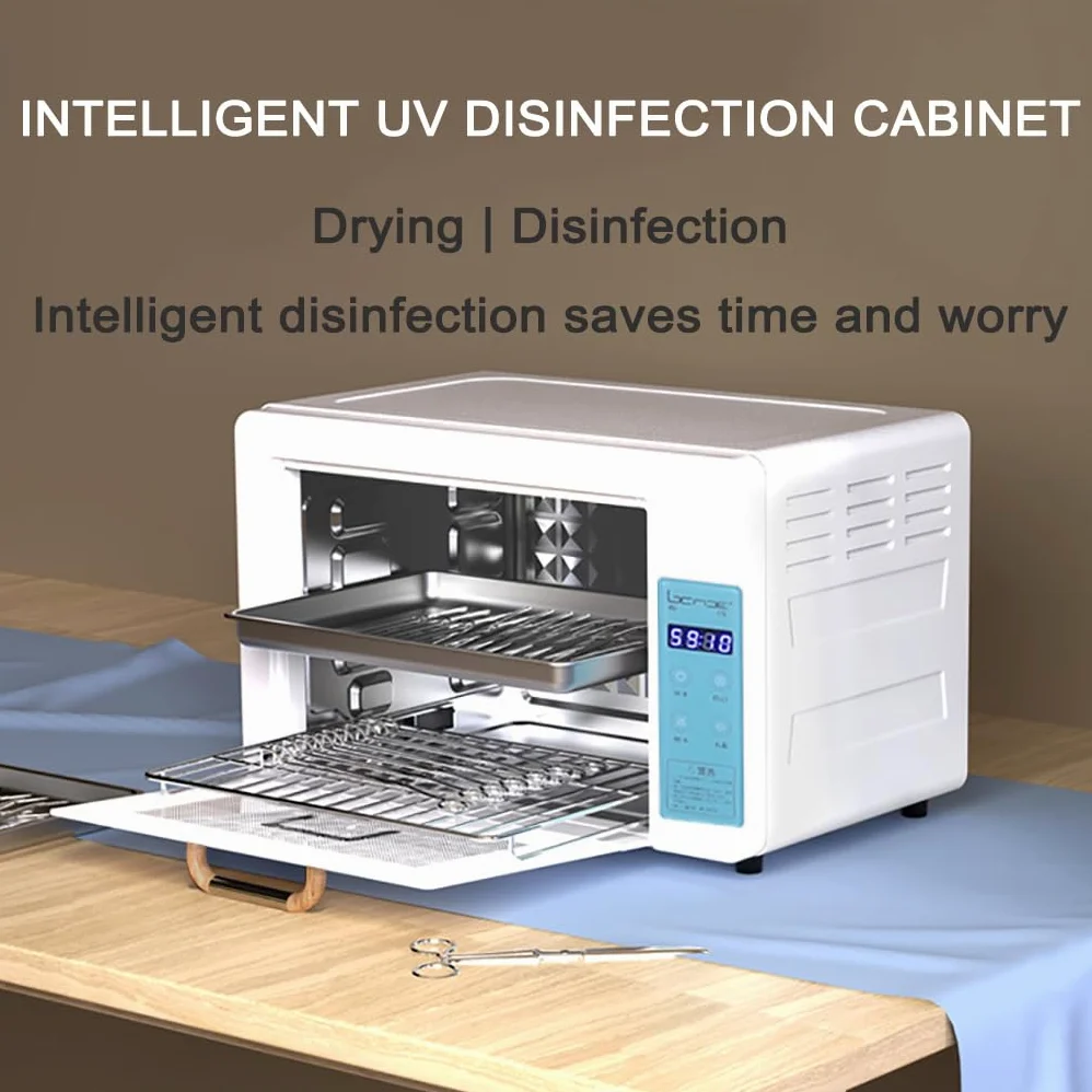 Sterilizzatore UV e asciugatrice, scatola di disinfezione multifunzione, sterilizzazione al 99% per strumenti per unghie, biberon, gioielli, giocattoli, asciugamani e altro ancora
