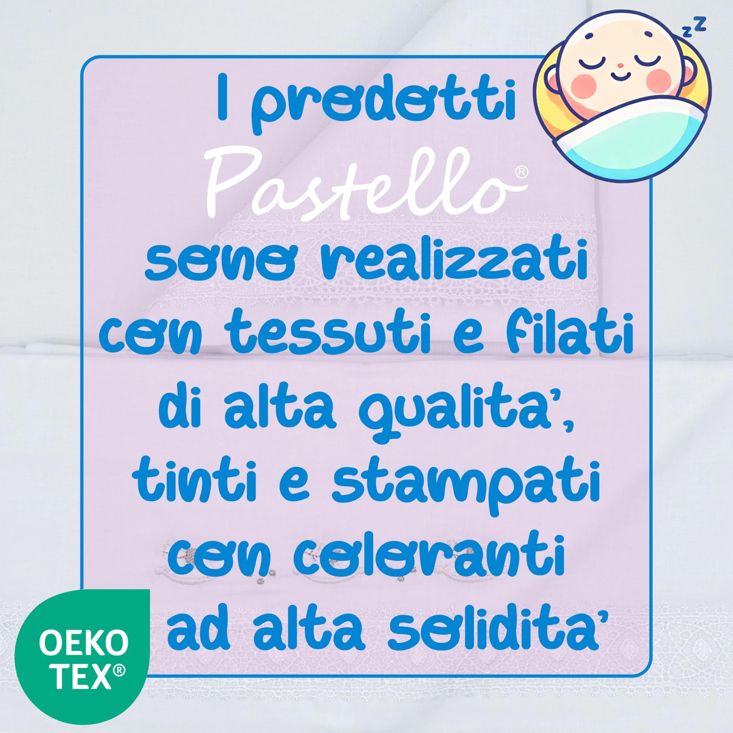PASTELLO - Coordinato Carrozzina 3 Pezzi, 100% Cotone per Neonati, Completo Lenzuola con Ricamo (Art. LC31E, PERLA)