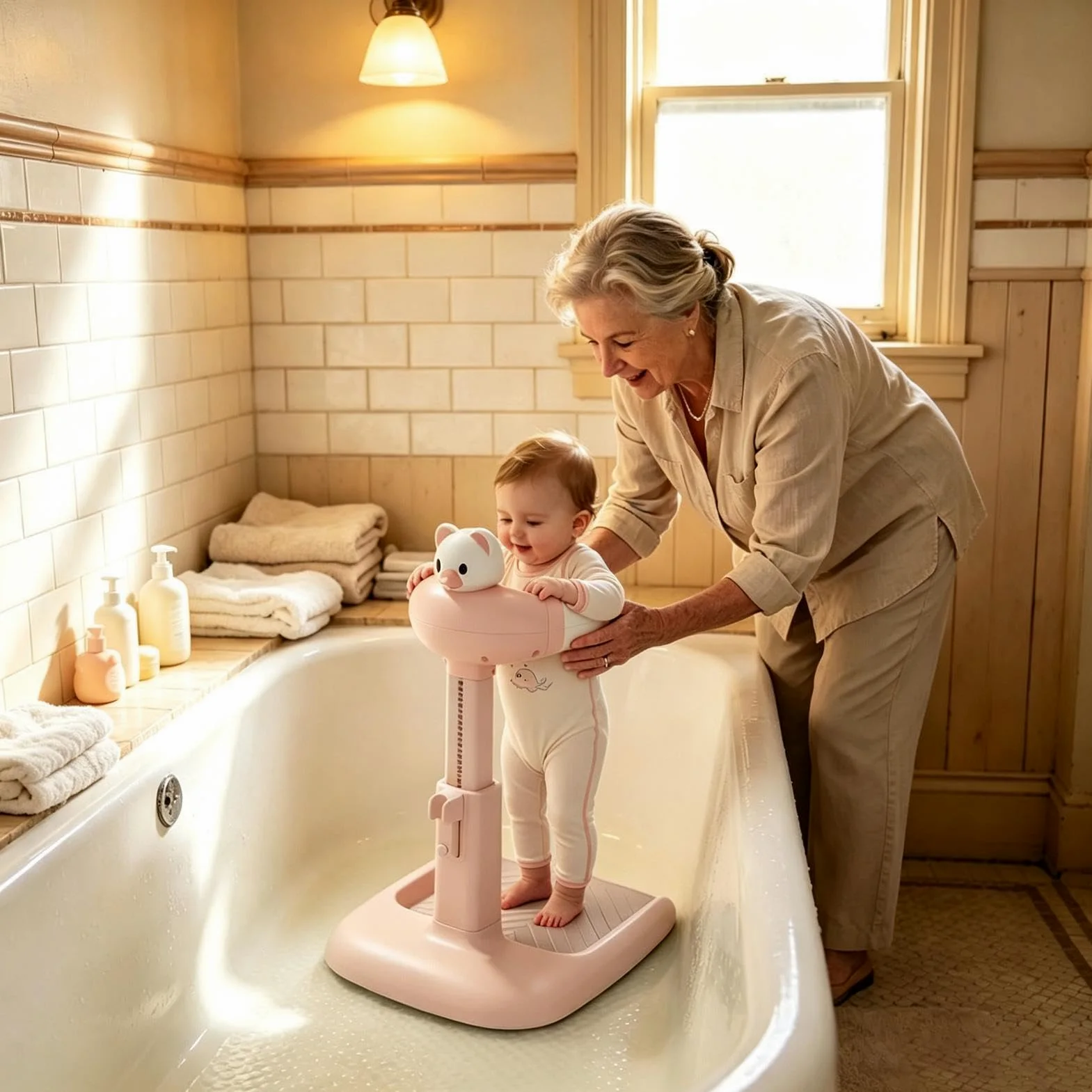 Supporto per vasca da bagno per bambini, , facile da lavare | Assistente in piedi per il bagno per ragazzi ragazze nuovi genitori nonni piccolo appartamento viaggio