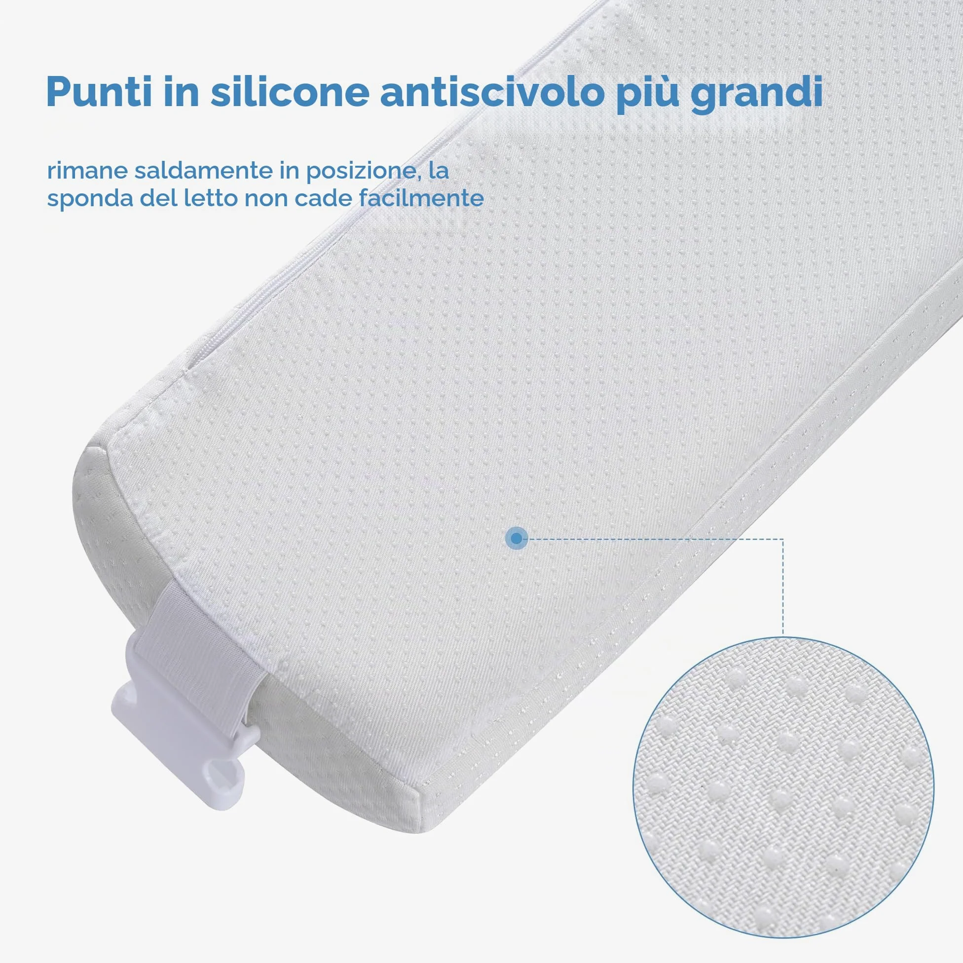 YIHATA Paracolpi Lettino, Portatile Sponda Letto Bambini, Paracolpi Di Sicurezza Per Anziani Con Rivestimento Resistente All'Acqua, Antiscivolo E Lavabile in Lavatrice,Adatto A Tutti I Letti - 2 Pezzi