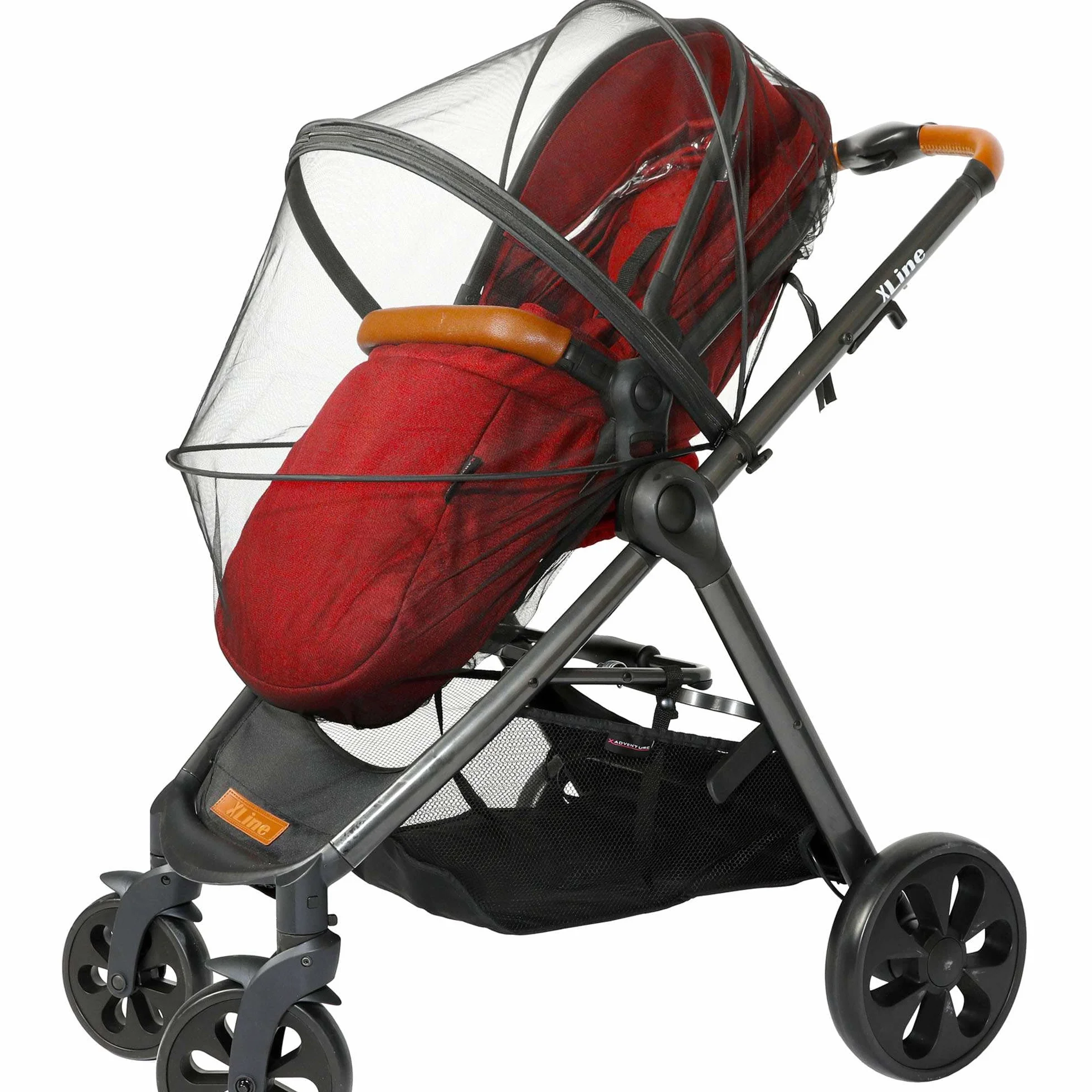 Zanzariera per passeggino per bambini - Design extra spazioso con doppia cerniera - Elastico per una vestibilità perfetta, adatta a marsupi, culla, passeggino e seggiolino auto