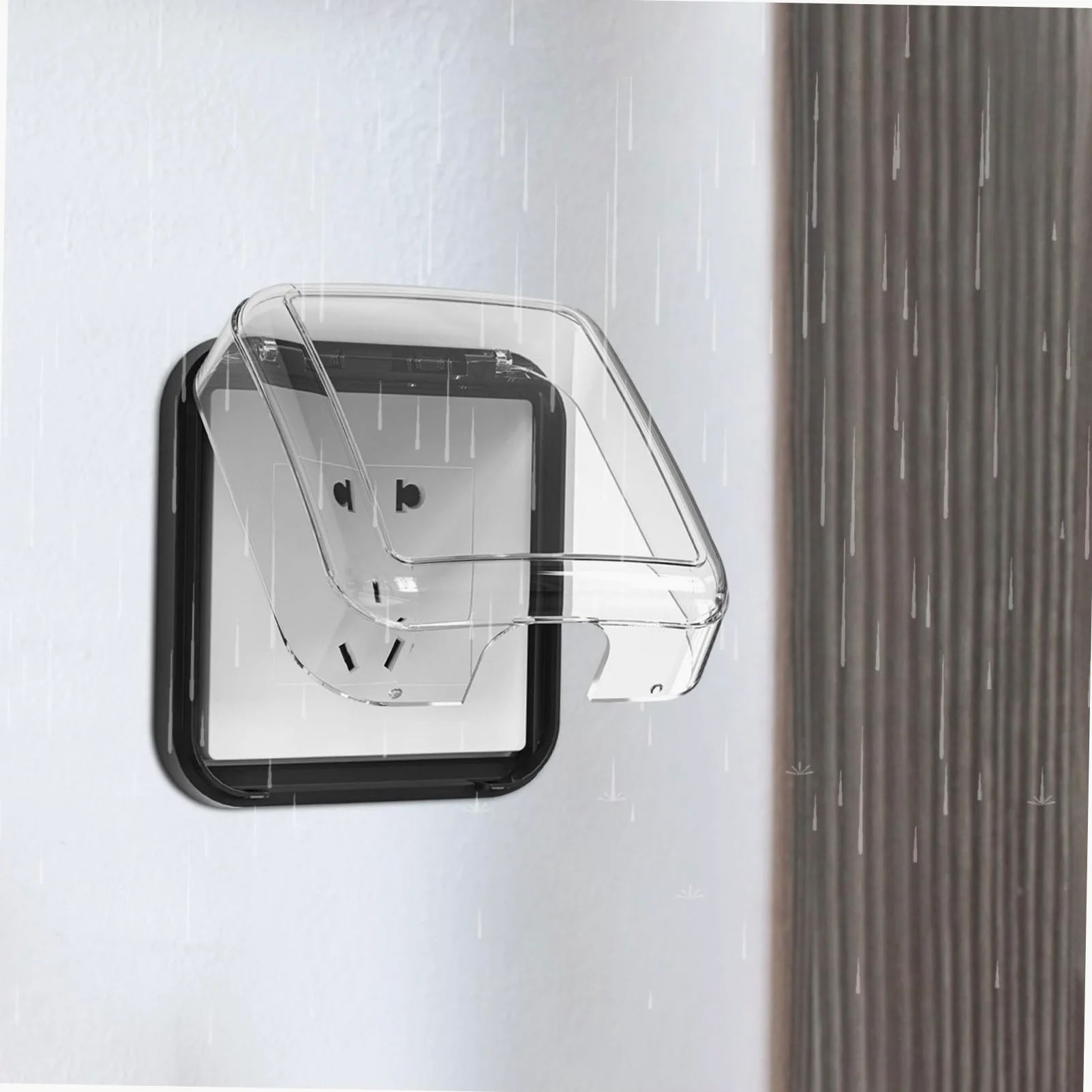 HOMSFOU 6pezzi Copriprese Autoaderente Per Protezione Elettrica Di Coperture Per Prese Da Muro Antispruzzo e Antipolvere Per Cucina e Bagno