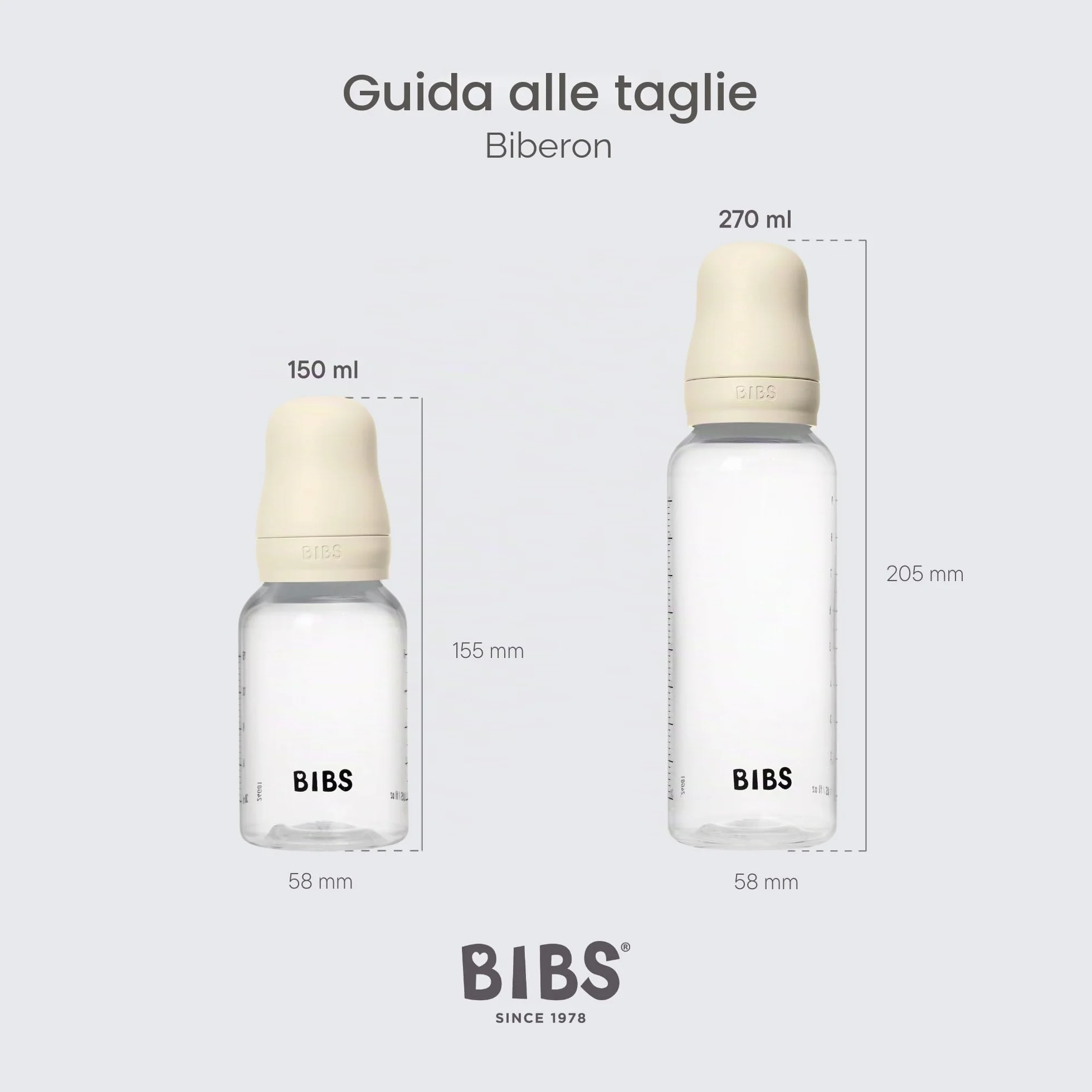 Biberon Baby BIBS 150 ml - Tettarella in lattice di gomma naturale - Anti-coliche, senza BPA, tettarella tonda, flusso lento, leggero e facile da pulire, per neonati 0+ anni - Blush