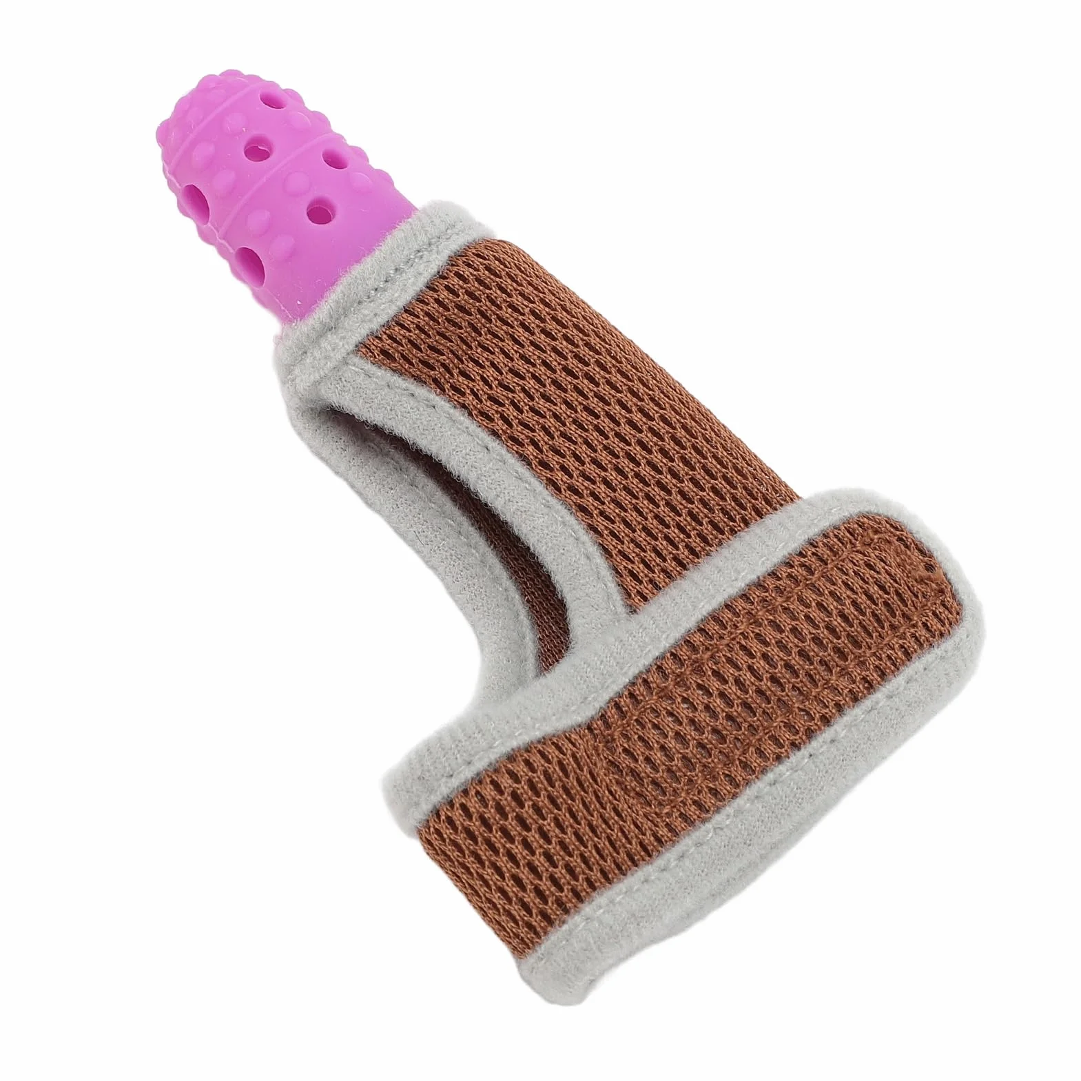Dispositivo Per Succhiare il Pollice Per Bambini, Protezione Per le Dita in Silicone, Rete Traspirante, Trattamento Per Succhiare il Pollice Regolabile, 7M10Y, Blu, Con (PURPLE)