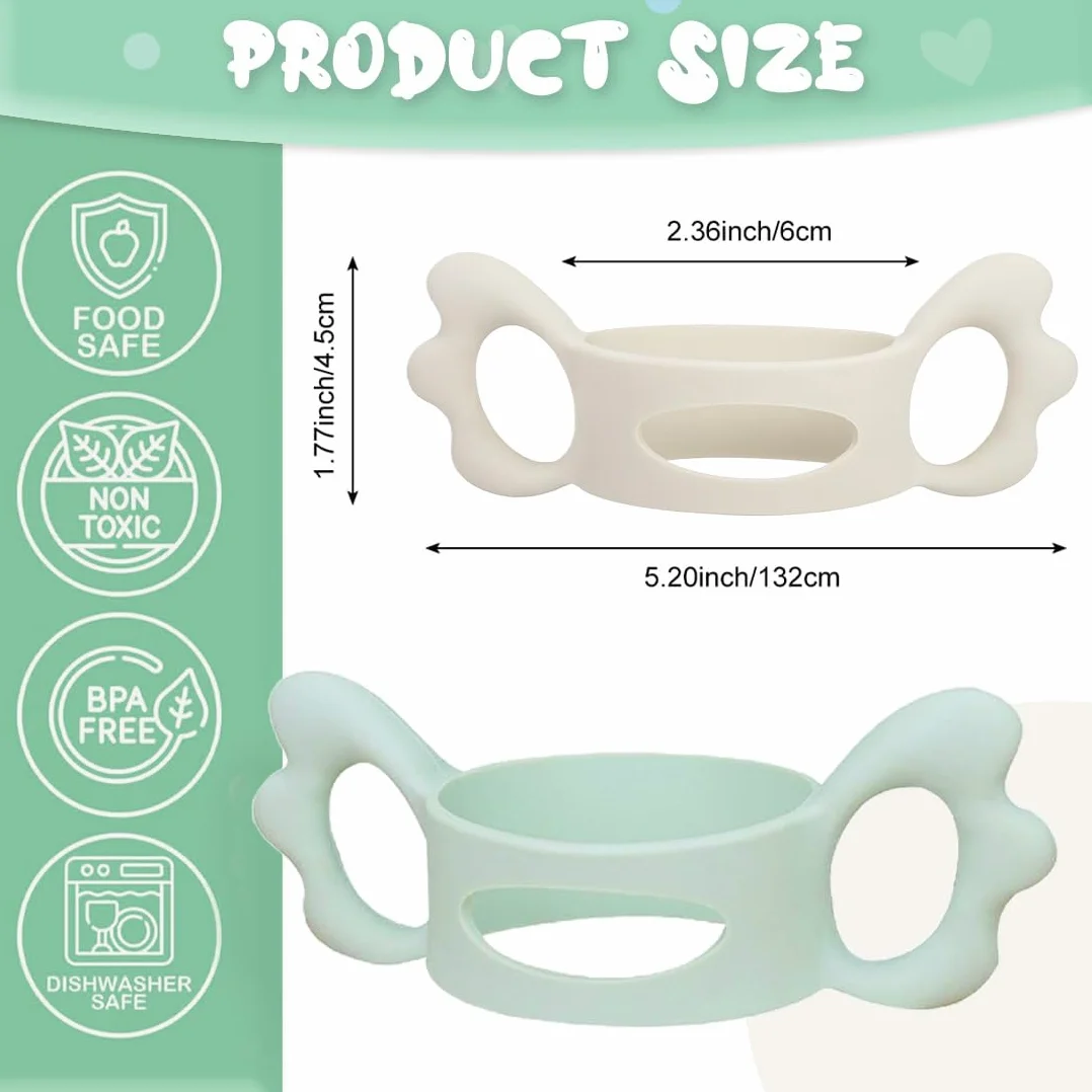 2 Manico Per Biberon Silicone, Manici per Biberon Impugnatura per Biberon, Maniglia per Biberon in Silicone, Facile Installazione Manici Per Biberon, Hold My Bottle