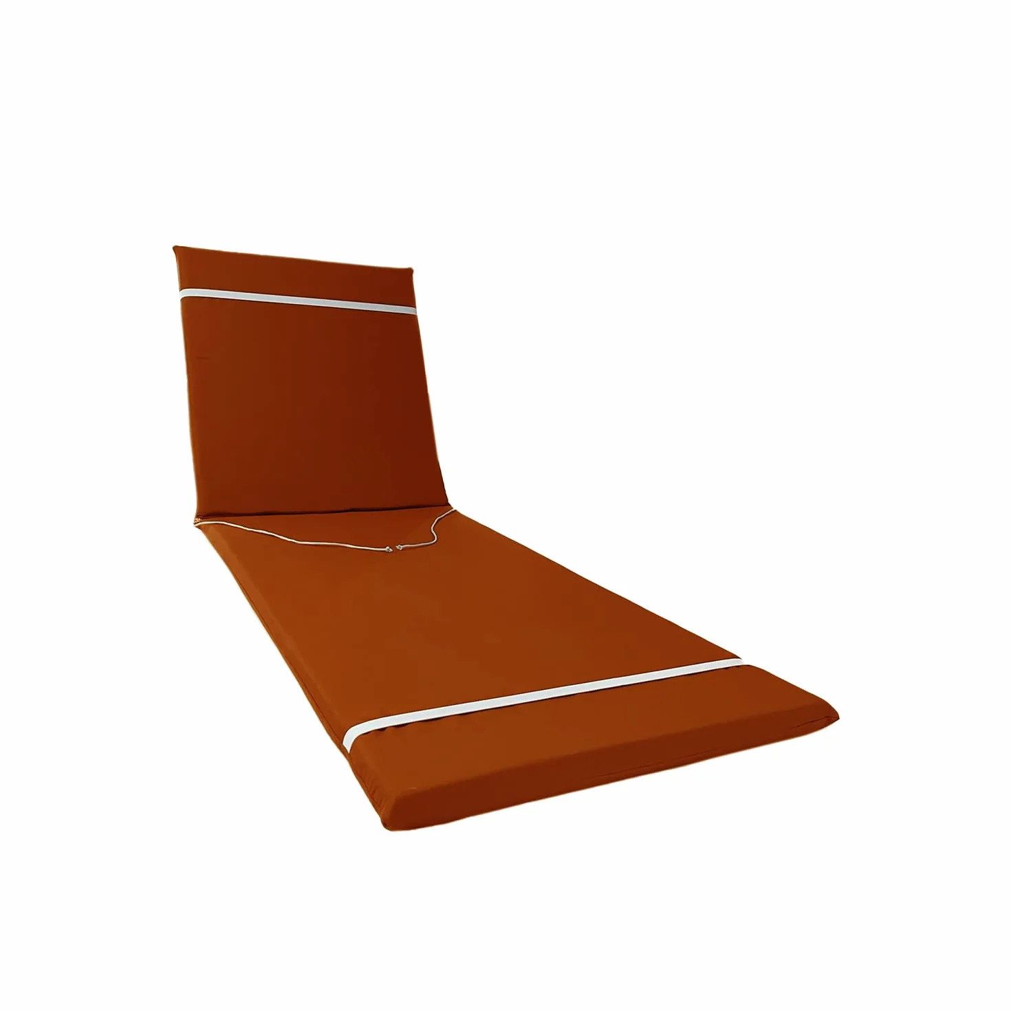 Il Tuo Artigiano Design Cuscino per Lettino Prendisole Pieghevole in Cotone - Semi-idrorepellente e Anti-macchia - Materassino artigianale made in Italy (Ruggine)