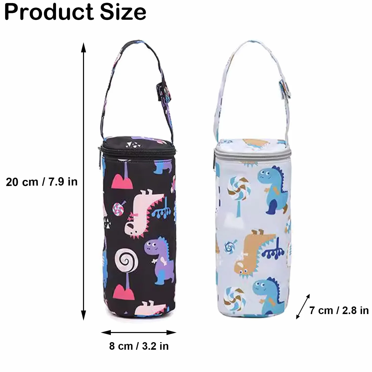 2 Pezzi Borsa Isolante per biberon, Sacchetti Termici, Borsa Termica Da Appendere, Lungo Isolamento, per Passeggini, Compatibile Con Molti Biberon