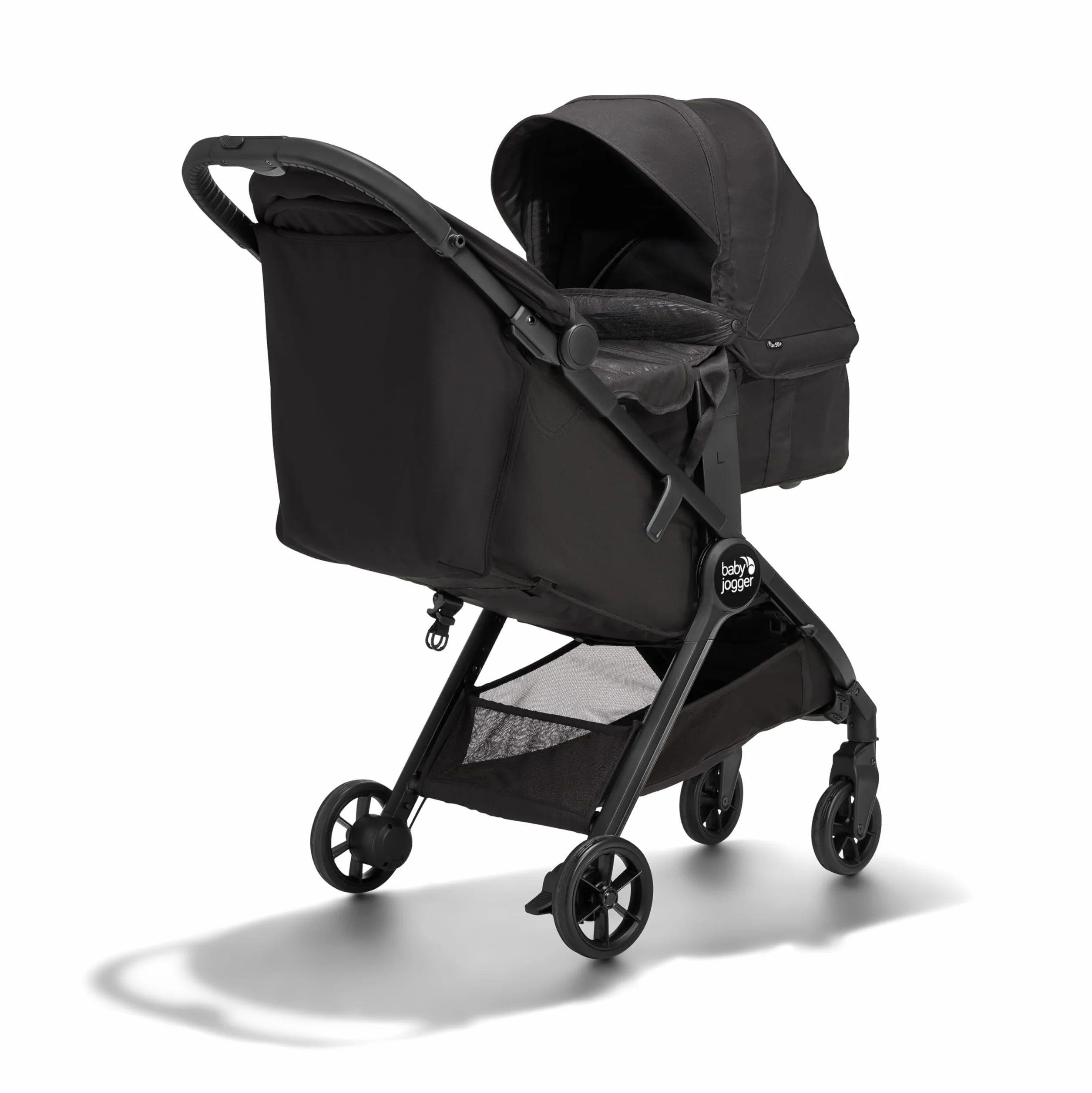 BABY JOGGER Lettino pieghevole leggero | per passeggini singoli City Tour 2 | con tessuti sostenibili | Nero | Eco Collection