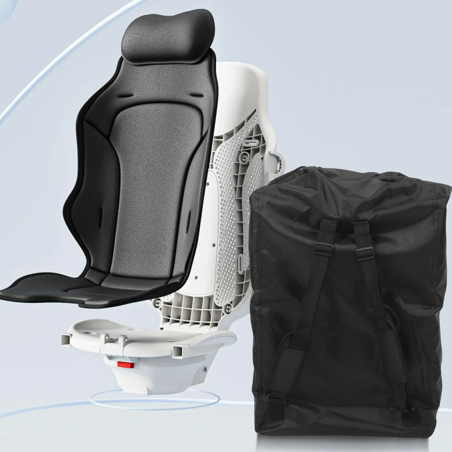 Toyvian Borsa da Viaggio Leggera per Passeggino Copertura in Oxford Organizer Zaino con Tasca Laterale per Bottiglia Sacco Seggiolino Auto per Aereo e Treno Portaoggetti Sedile Auto