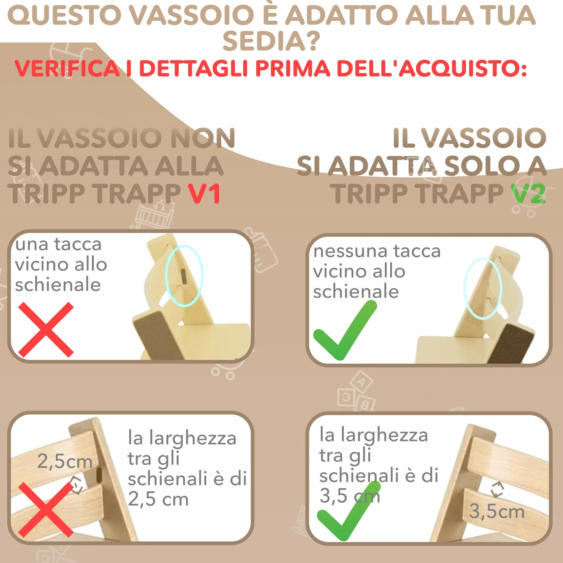 Vassoio per seggiolone compatibile con la sedia Stokke Tripp Trapp – non compatibile con piatti a ventosa – design ergonomico curvo, bianco opaco, senza BPA, facile da montare