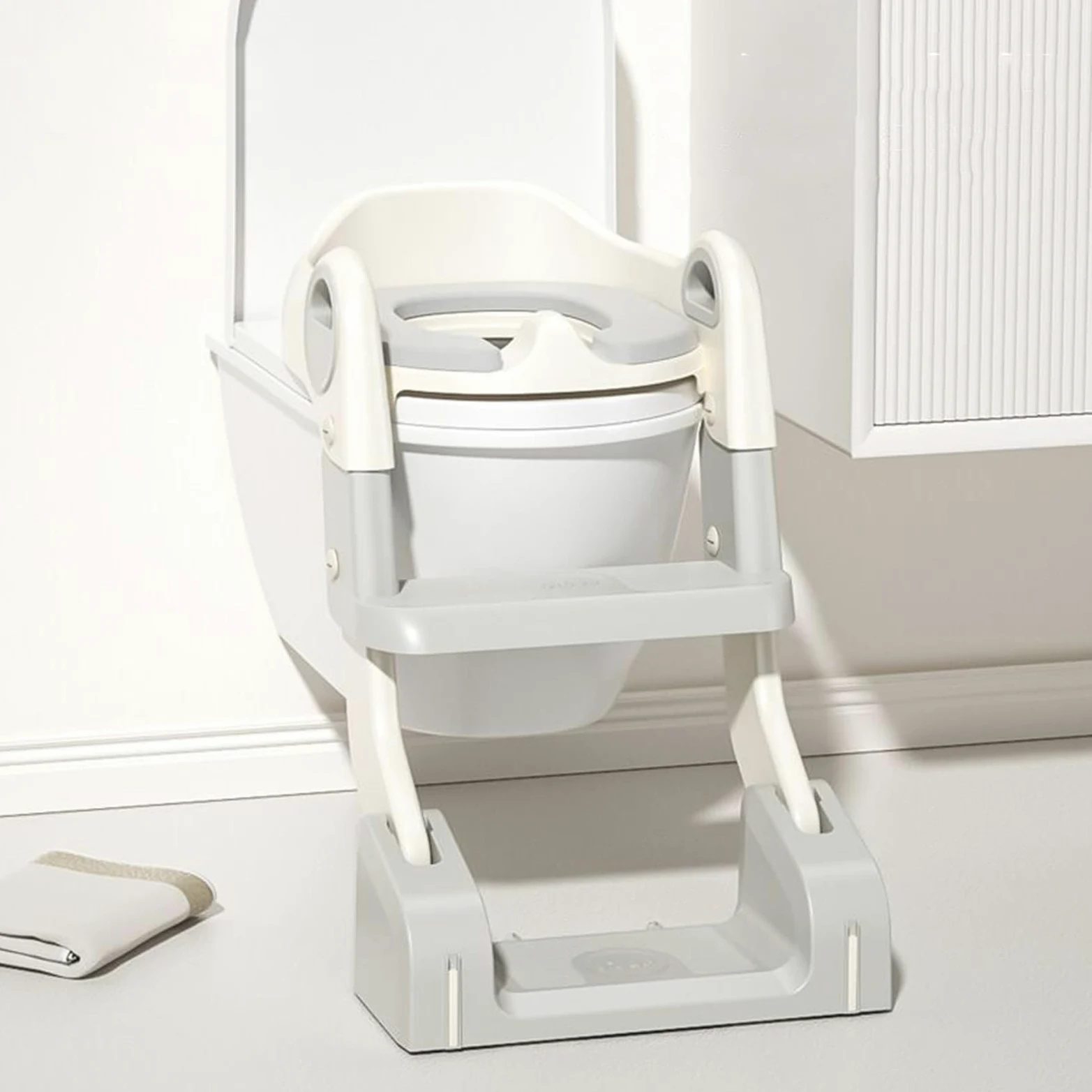 Riduttore Da Viaggio Water Bambini Sgabello Scaletta Per Bimbi Viaggio Auto | Seggiolino Addestramento Vasino Antiscivolo Con Sgabello Per Bagno, Viaggi, Campeggio, Auto, Passeggino, Sa