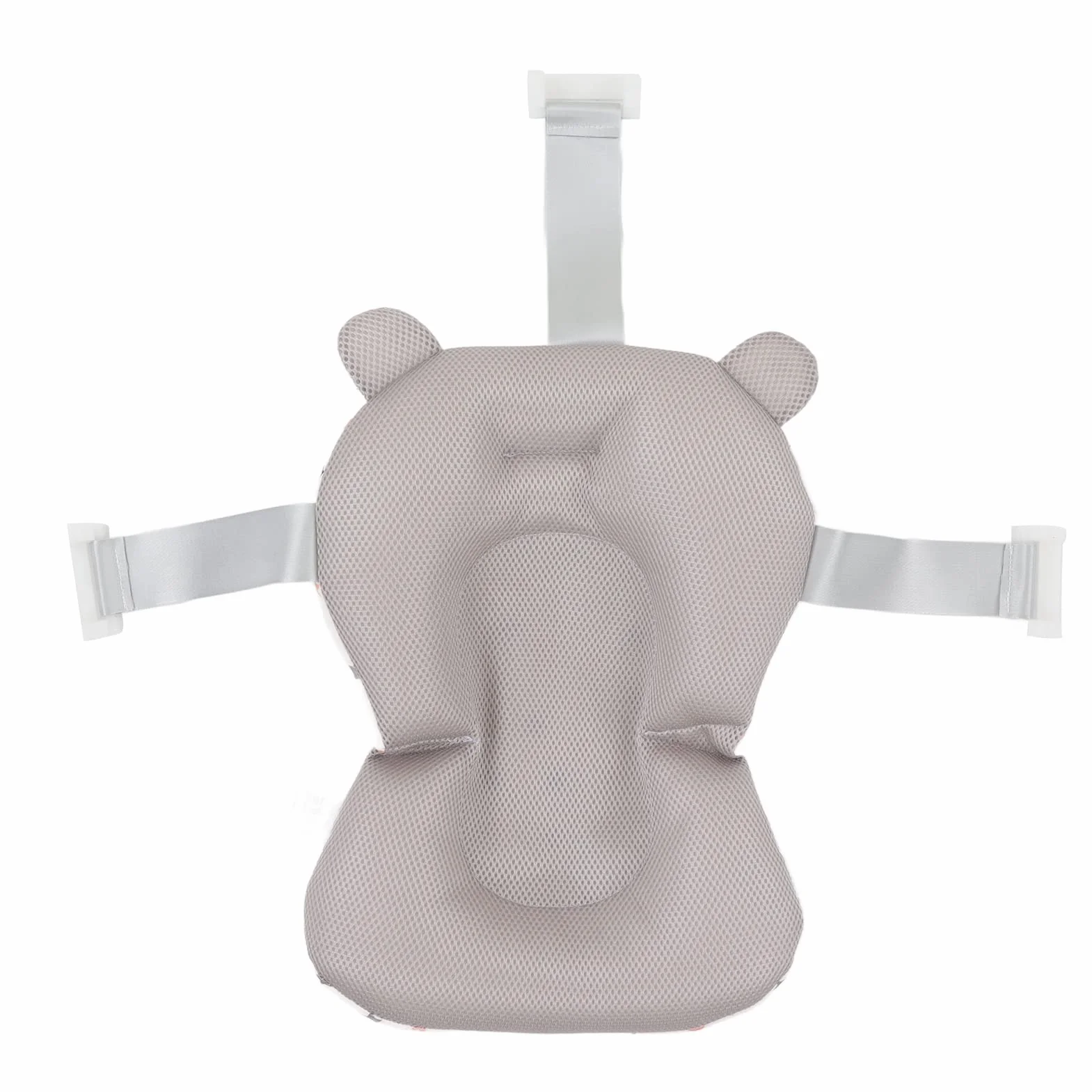 Sostenitore del Bagnetto per Neonati, Cuscino per Sedile Regolabile per Vasca da Bagno Pieghevole Morbido per Bagno per Bambini (Stelle bianche)