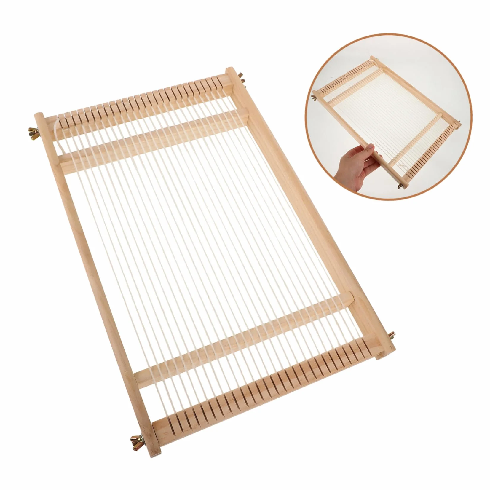BATHVEVE Telaio per Tessitura in Legno per Ragazzo Ragazza e Giovani Semplice Funzionamento, per Lavori Artigianali e Insegnamento Fai da Te, Strumento Multifunzionale per Colore Casuale