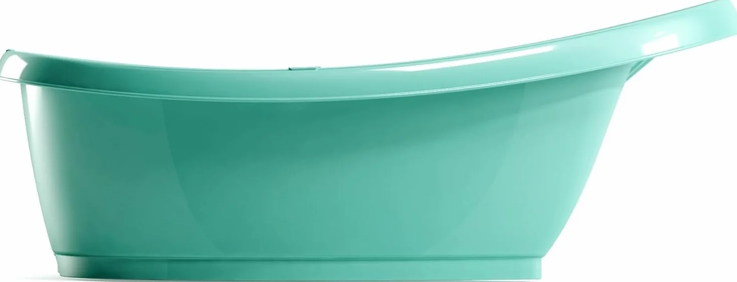 OKBABY Onda Baby - Vaschetta Compatta per il Bagnetto del Neonato 0-12 Mesi - Azzurro