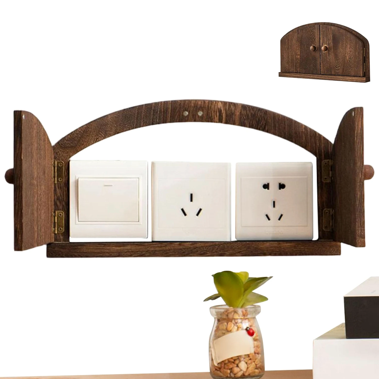 Coperture per prese da parete, in legno, a prova di bambino, decorazione per interni, soggiorno, asilo, appartamento, dormitorio, ufficio, scuola, bambini, animali domestici