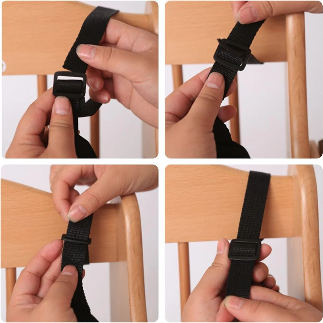 ZKGYUS Cinture Universali per Seggiolone Cinghie per Seggiolone a 5 Punti, Regolabile Cintura di Sicurezza per Bambini per Seggiolino Cinghie Passeggini per Bambini, Nero