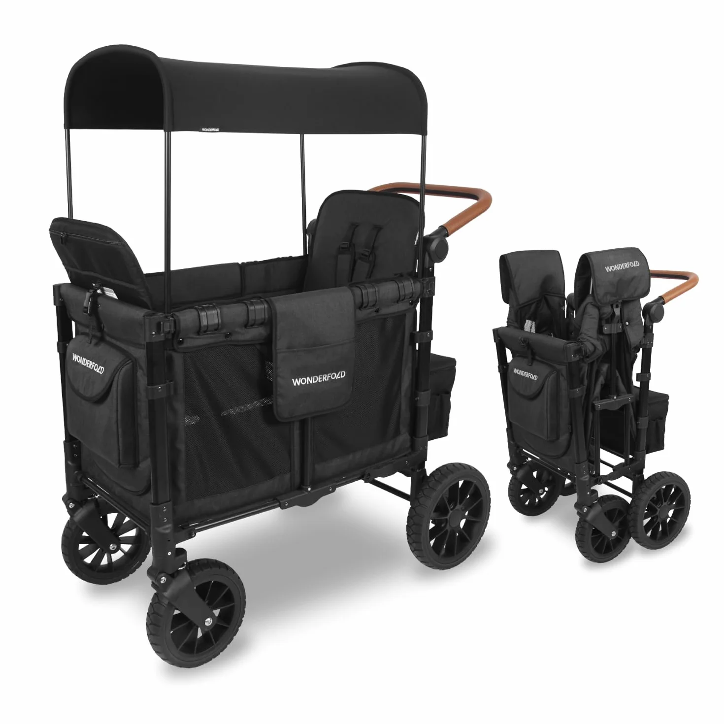 WonderFold W2 Luxe - Passeggino vulcanico nero