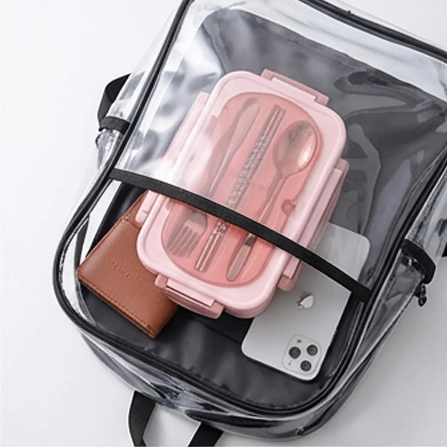 Brrnoo Box Box, Contenitore per il Pranzo per Adulti con Utensili per Pranzo Container per Bambini Container per Ragazze e Adolescenti (PINK)