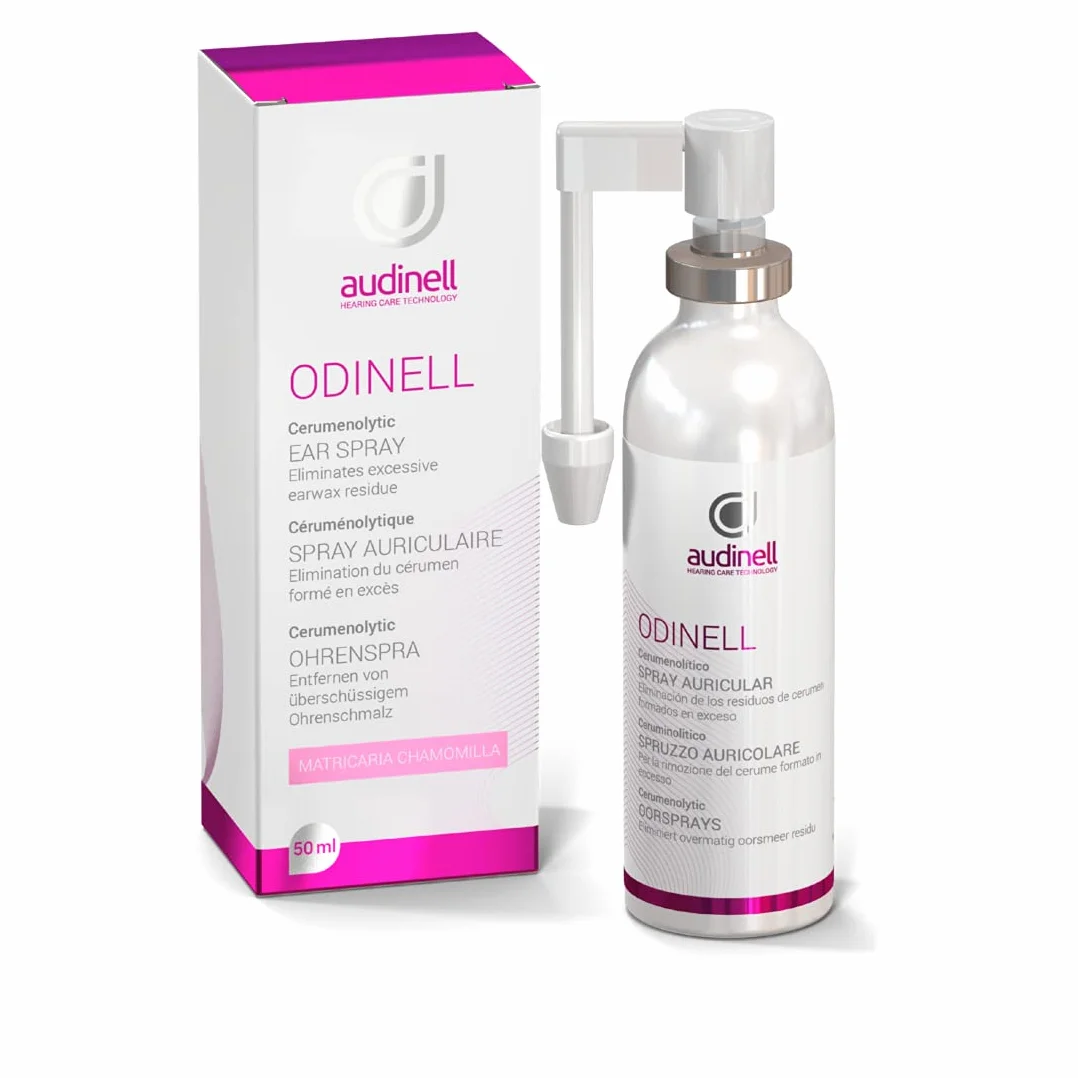 Audinell Spray Auricolare 50 ML - Pulizia Orecchie - Detergente auricolare per adulti e bambini - con sostanze tensioattive - Aiuto per la rimozione del cerume Odinell
