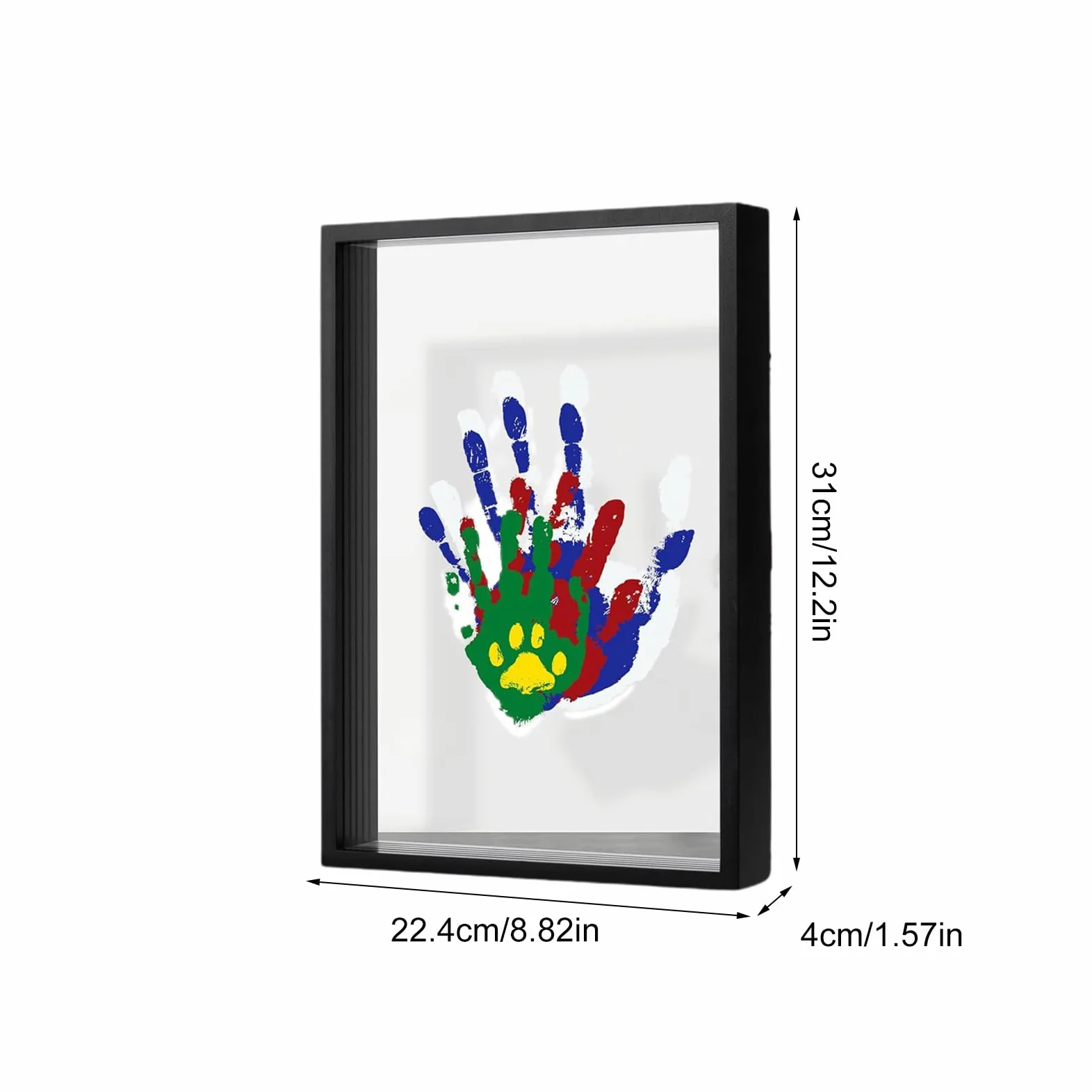 Kit Per Impronta Mano Neonato Cornice Portafoto Trasparente Soprammobile da | Ricordo Di Famiglia Con Impronta Della Mano Per Genitori Di Asilo Compleanno Natale Adozione Ann