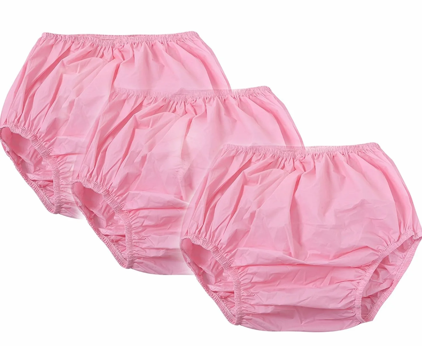 Mutande In Plastica Mutande Lavabili E Impermeabili Per Incontinenza, Pannoloni Per Anziani A Mutandina Pannolini Coprenti Per Anziani, Uomini E Donne Adulti, Confezione Da 3 Pezzi C,Waist 70cm